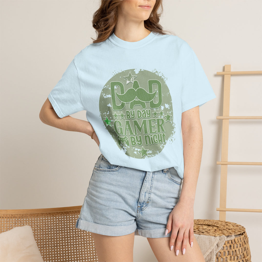 Dad By Day Gamer By Night Textured T-Shirt