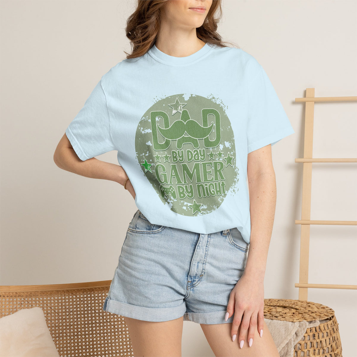 Dad By Day Gamer By Night Textured T-Shirt