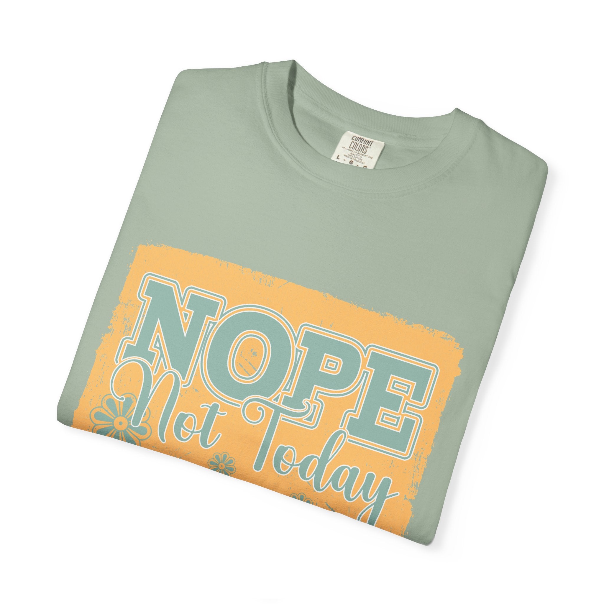 NOPE Not Today T-shirt | Textured Retro Beach Script Graphic