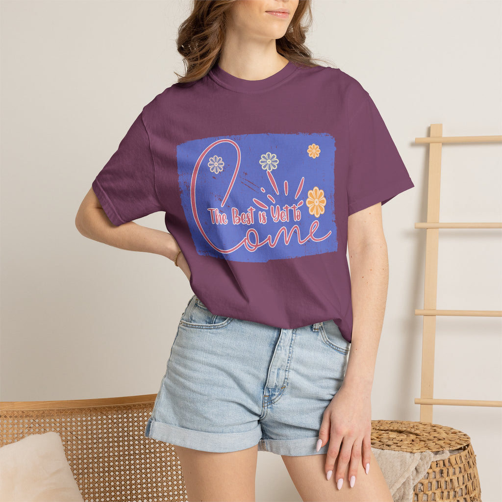 Retro Best Yet Come Tee | Textured Floral Handwritten Graphic