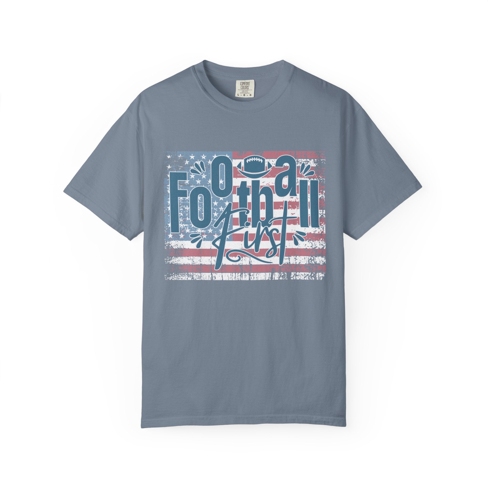 Textured Retro Americana Football First Tee