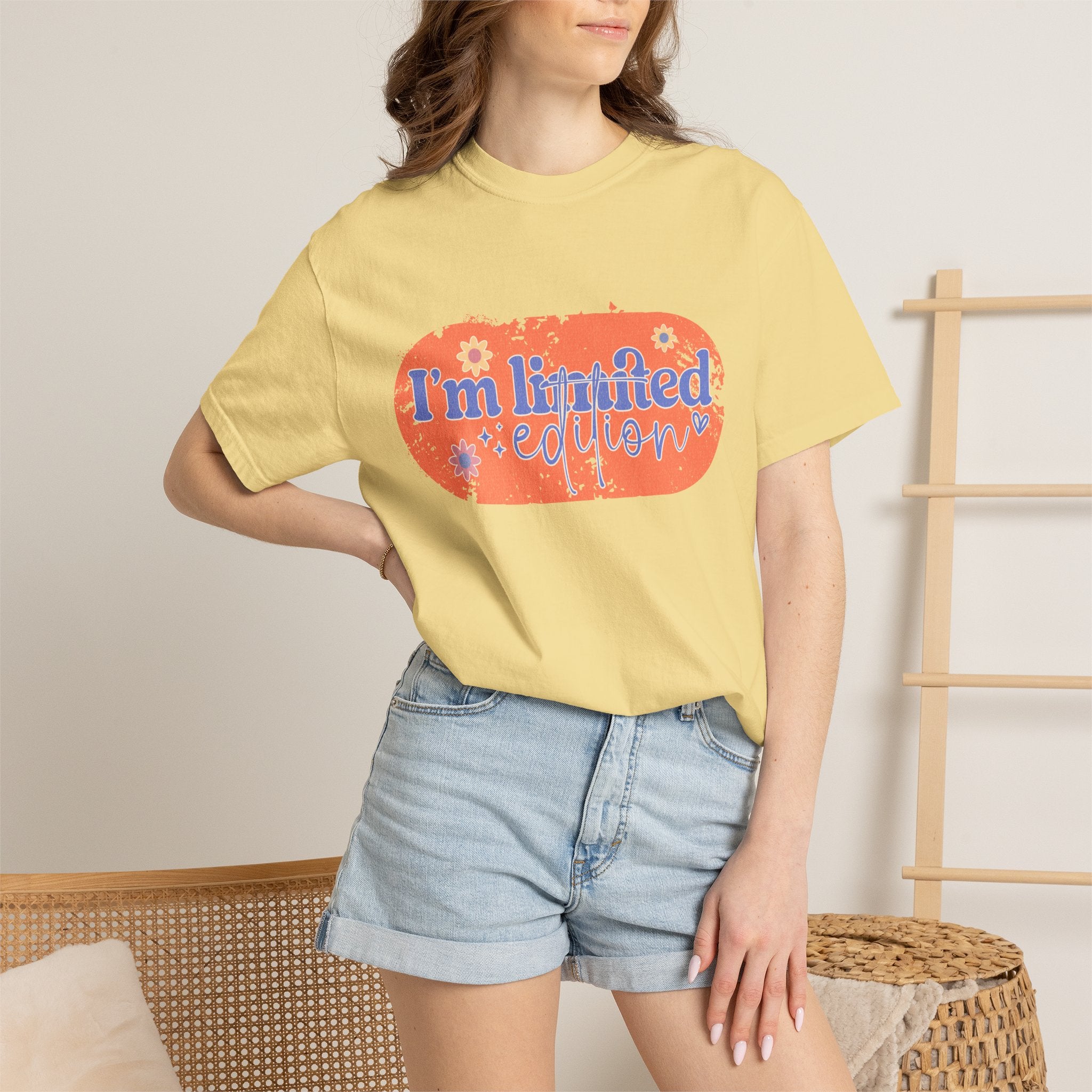 Textured I'm Limited Edition T-Shirt — Retro Floral Graphic Tee