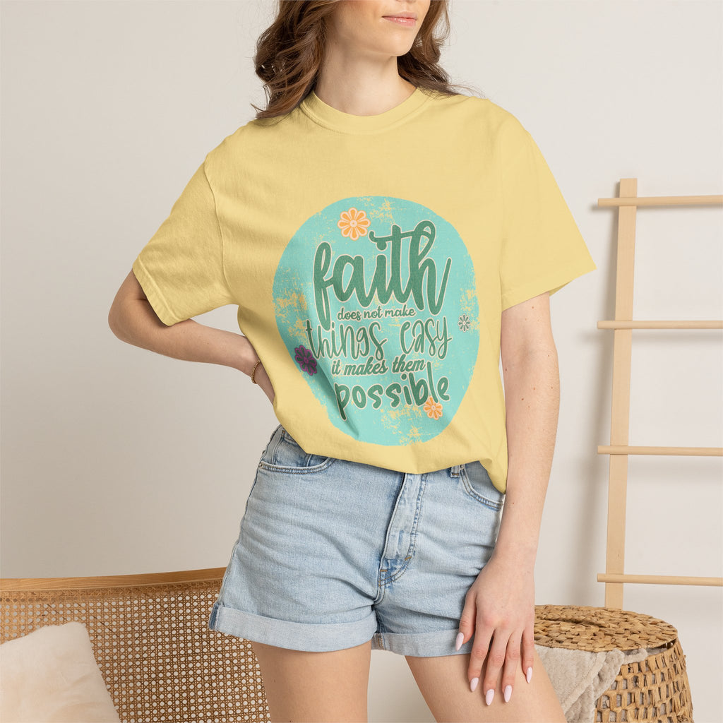 Faith Makes All Things Possible T-Shirt |Textured Inspirational Tee