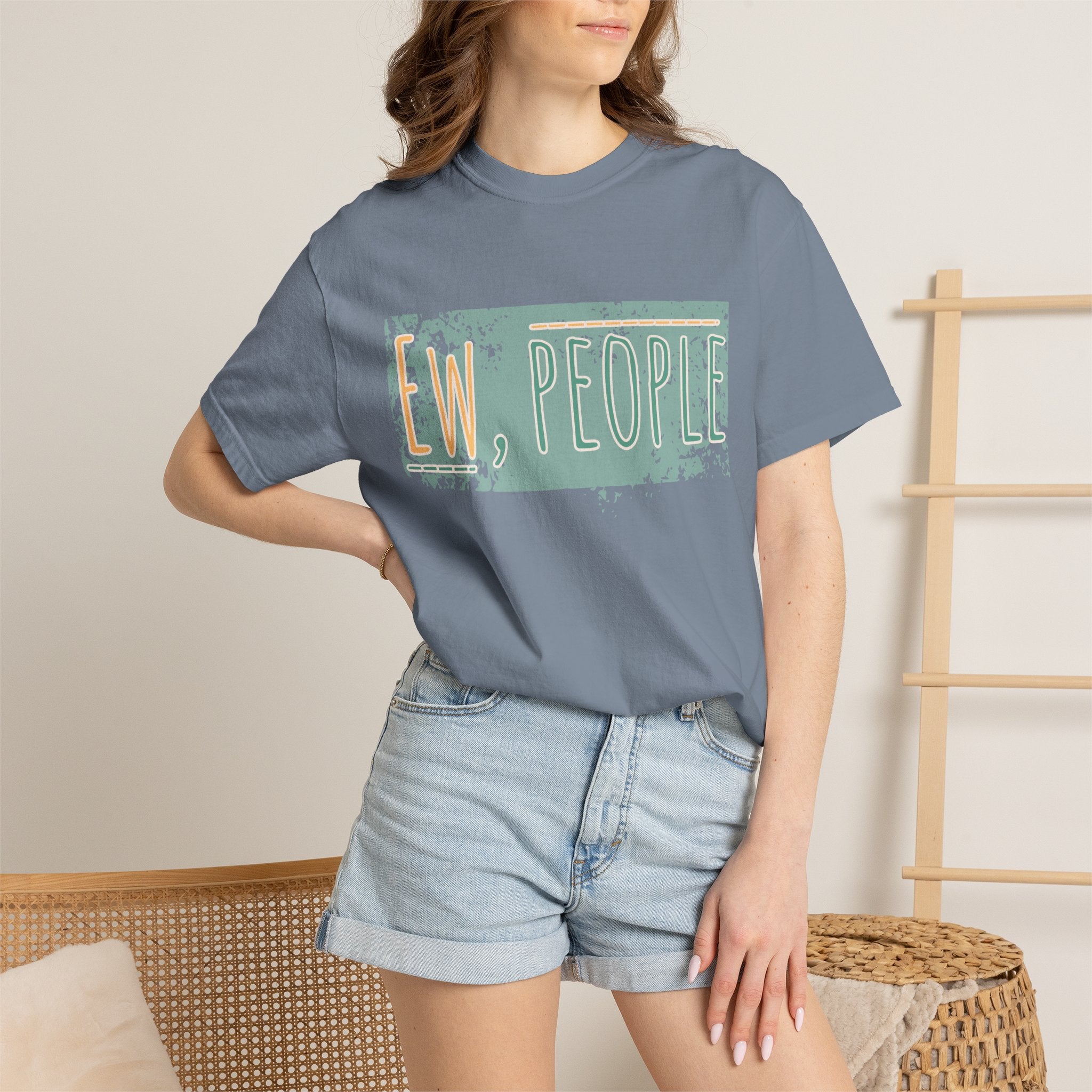 Ew, People Funny Introvert Textured Tee