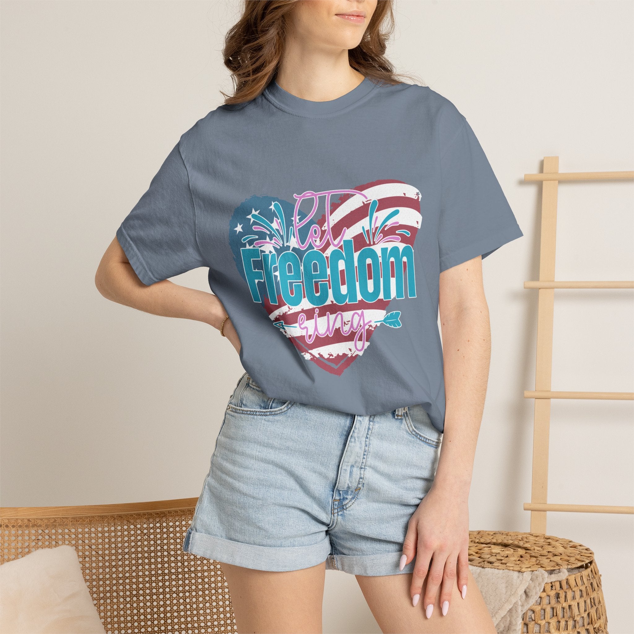 Let Freedom Ring Patriotic  Textured Shirt