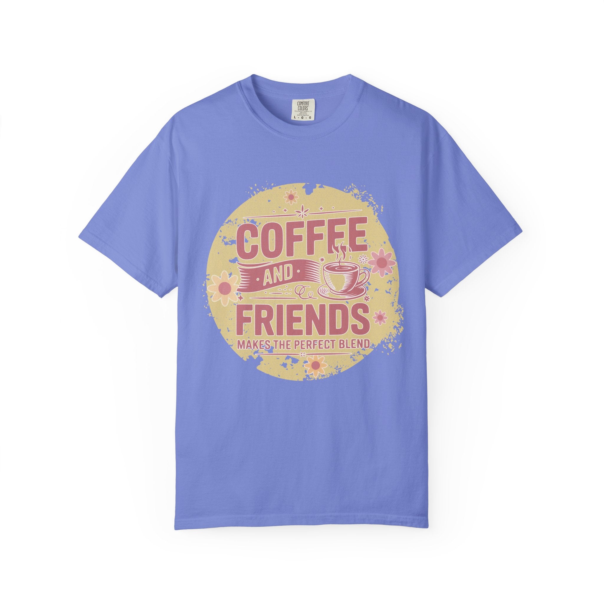 Coffee and Friends Textured T-Shirt — 'Makes the Perfect Blend' Casual Tee