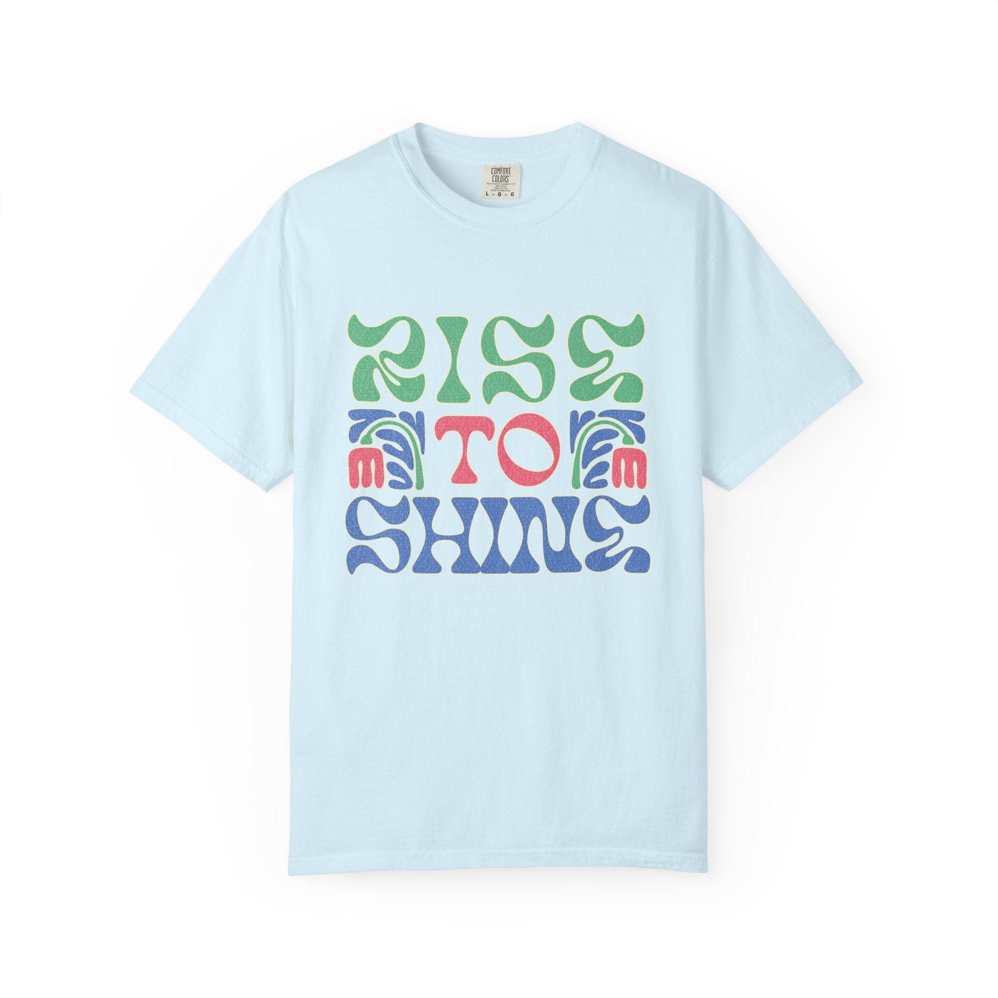 Groovy Textured T-Shirt — Rise to Shine Retro Graphic Tee