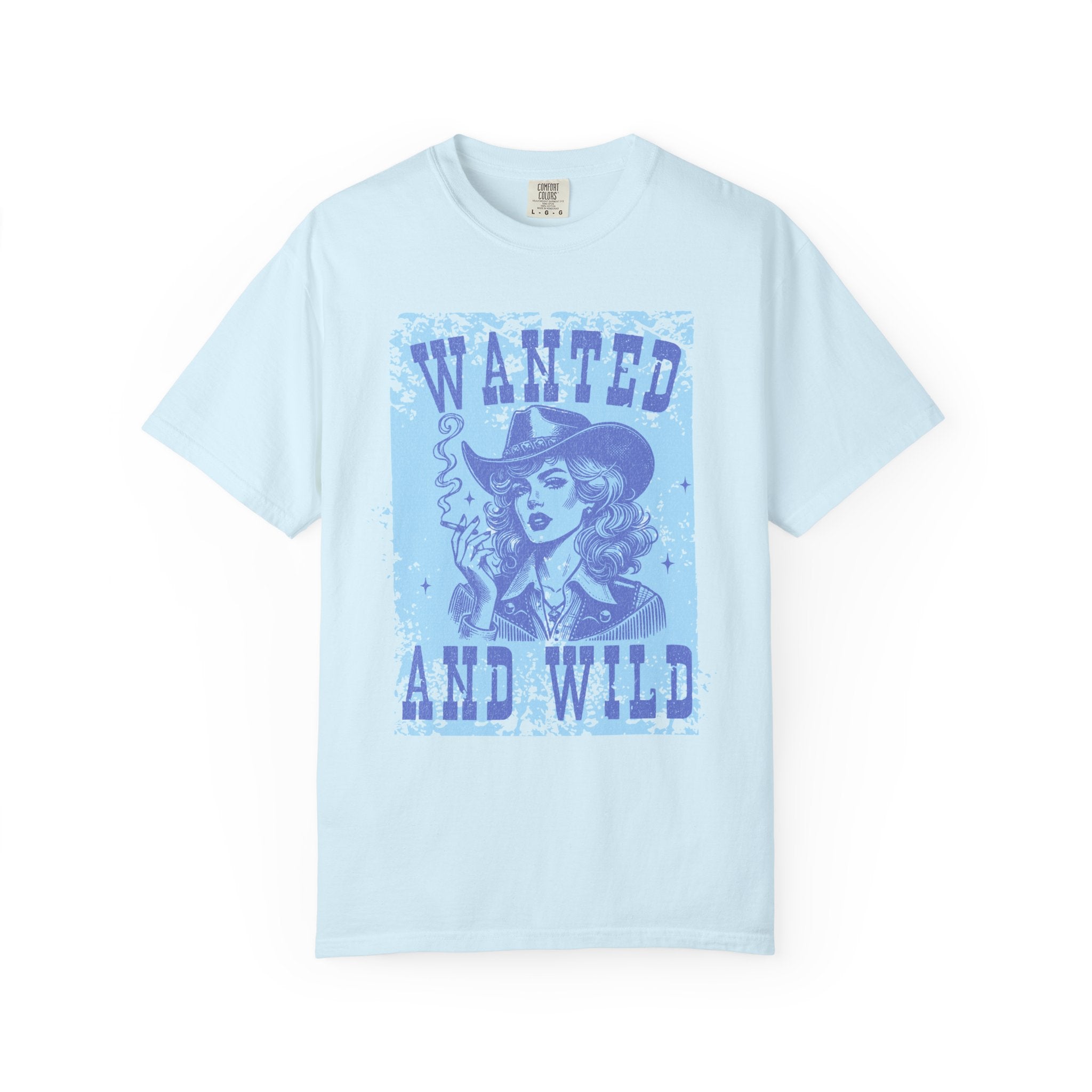 Textured Wanted and Wild Cowboy Girl T-Shirt
