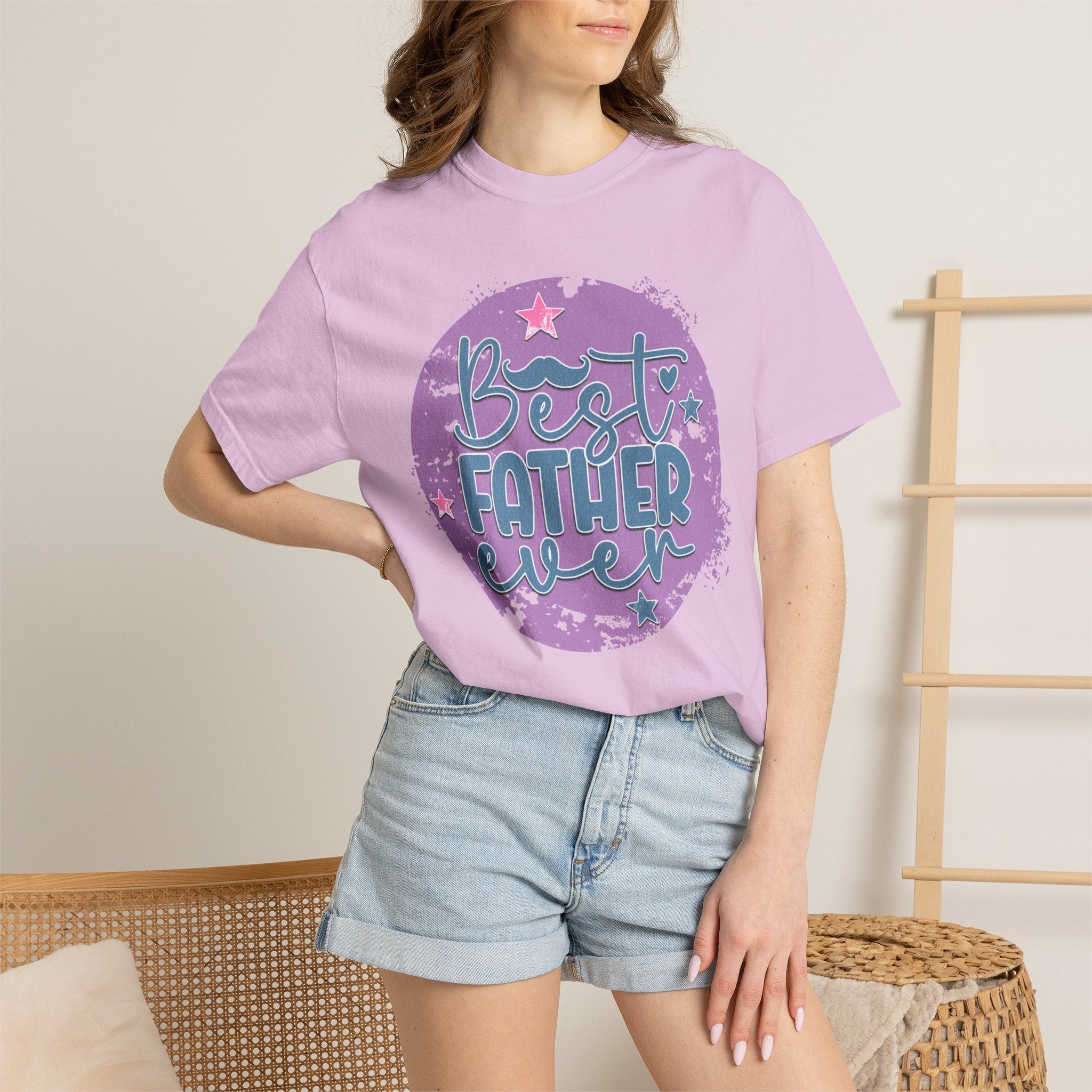 Best Father Ever Textured T-Shirt — Father’s Day Gift Tee