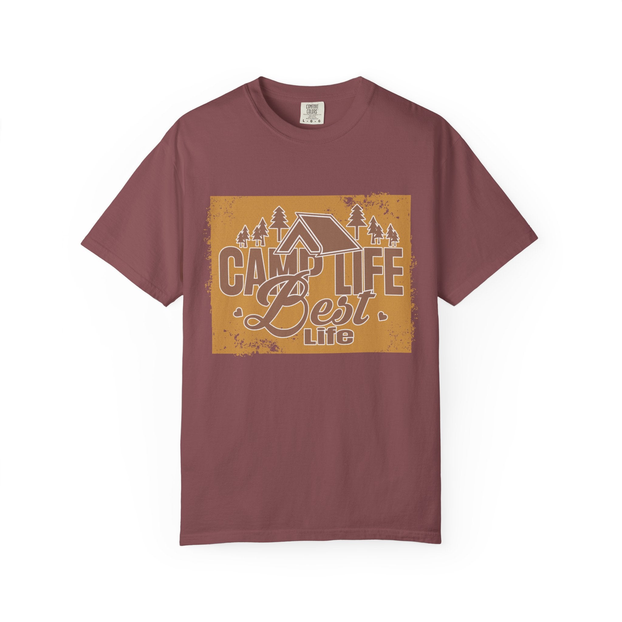 Textured Camp Life Is Best T-Shirt — Vintage Camping Graphic Tee
