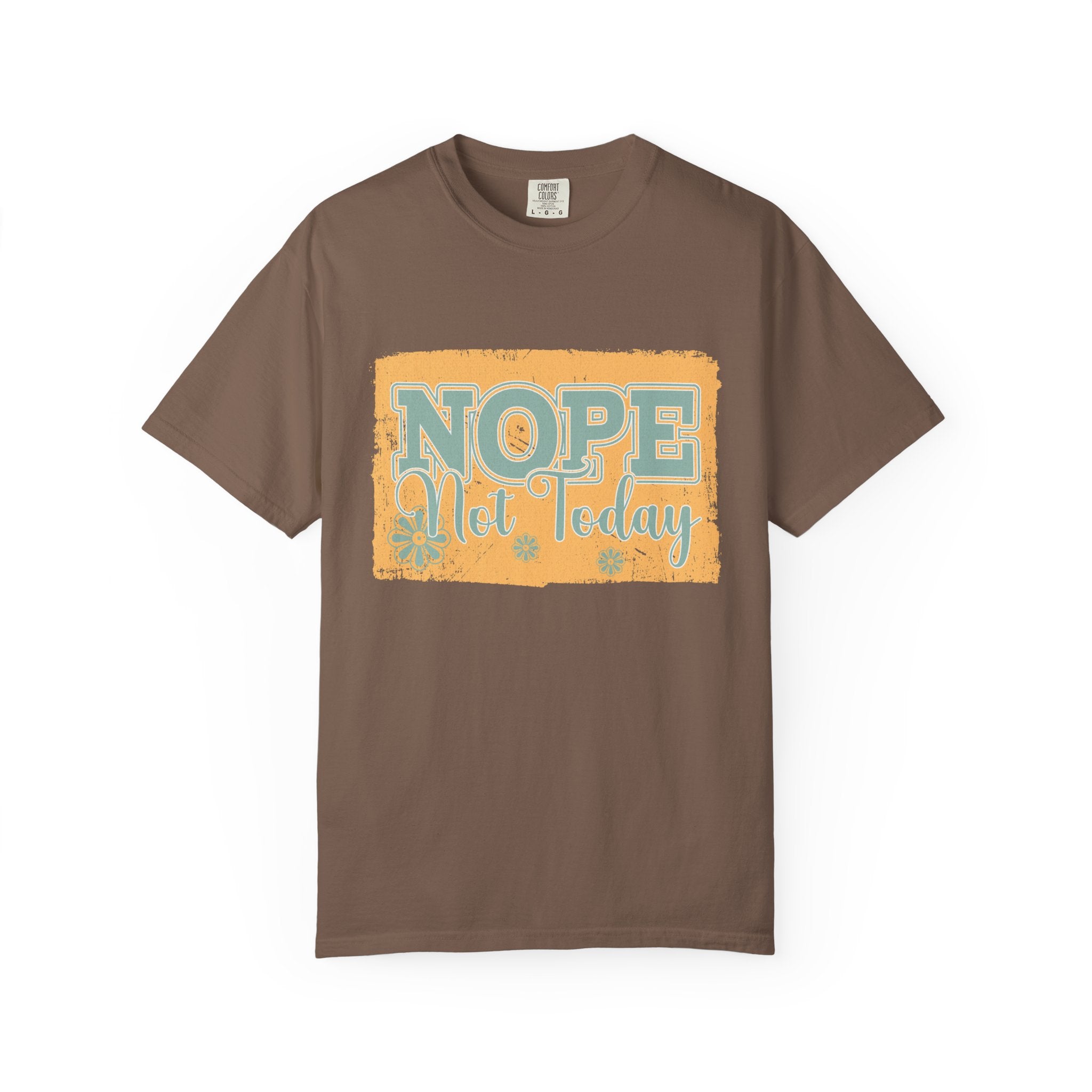 NOPE Not Today T-shirt | Textured Retro Beach Script Graphic