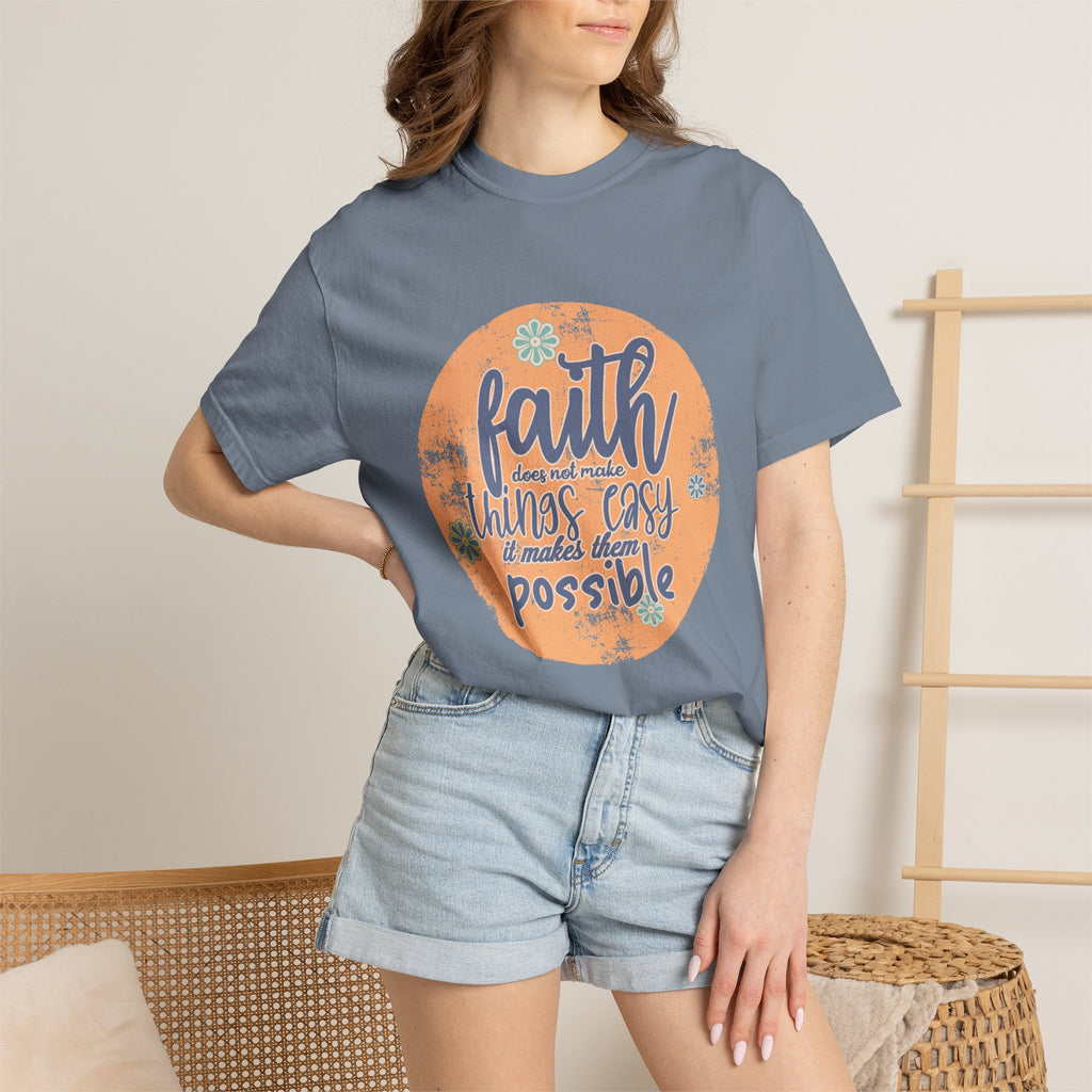 Faith Makes Things Possible T-shirt | Textured Inspirational Quote
