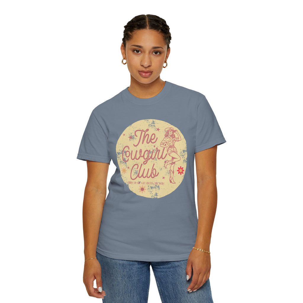 The Cowgirl Club Graphic T-Shirt — Retro Western Textured Tee