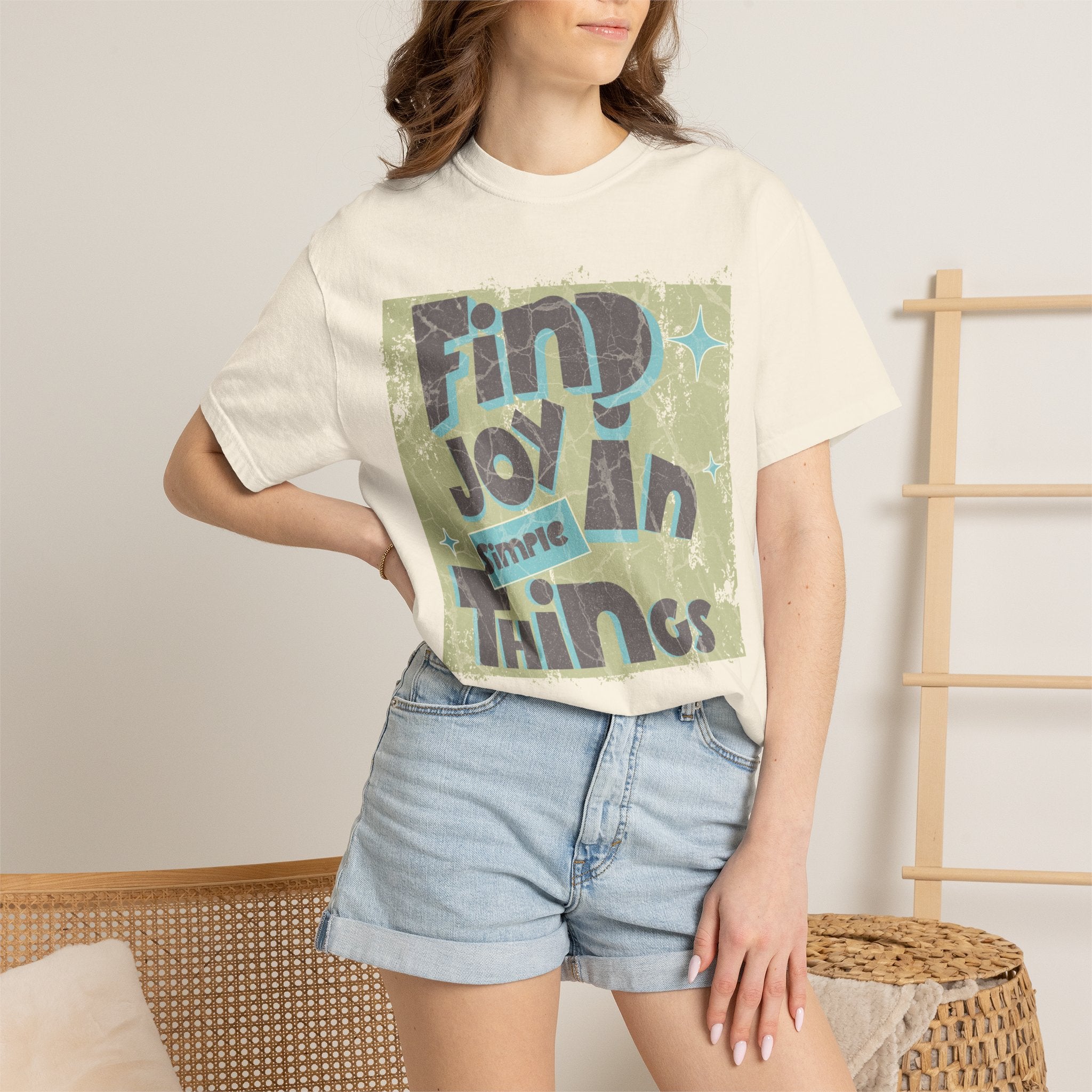 Find Joy In Simple Things Textured T-Shirt