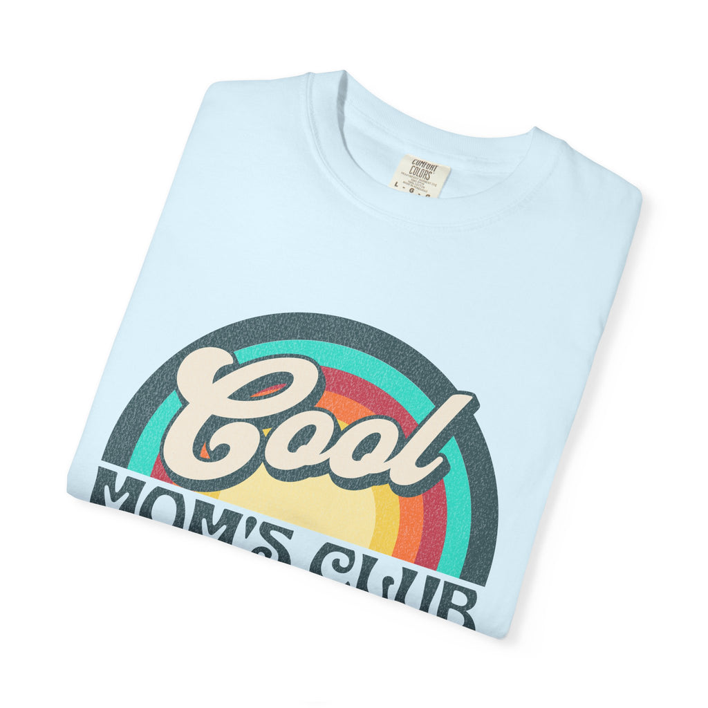 Cool Moms Club Textured T-shirt | Retro Cool Moms Club Rainbow