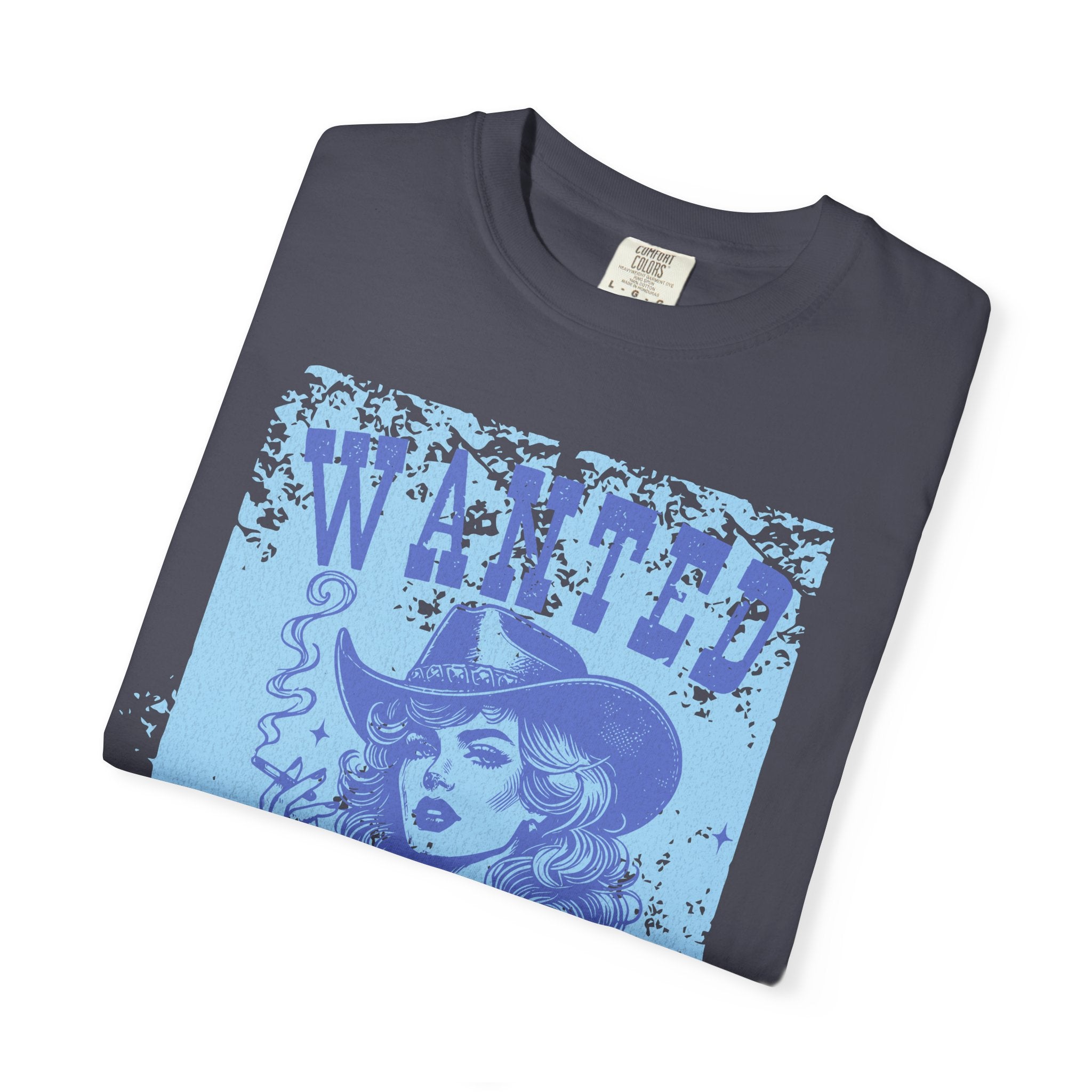 Wanted and Wild Cowboy Cowgirl  Textured T-Shirt