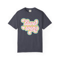 Textured Retro 'Love Wins' T-Shirt — Rainbow Script Pride Tee