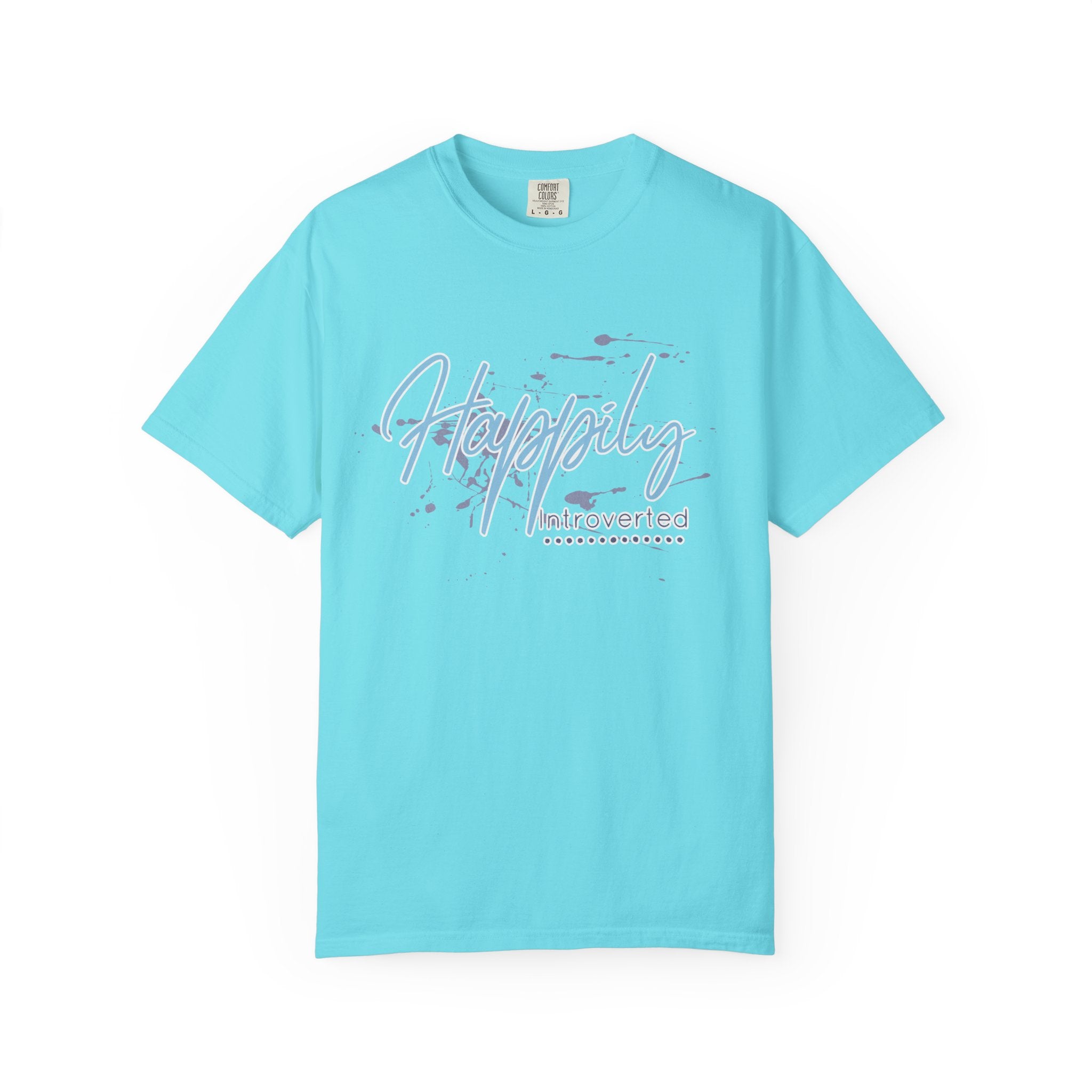 Introverted Aesthetic Textured T-Shirt — 'Anti-Social' Minimal Script Graphic