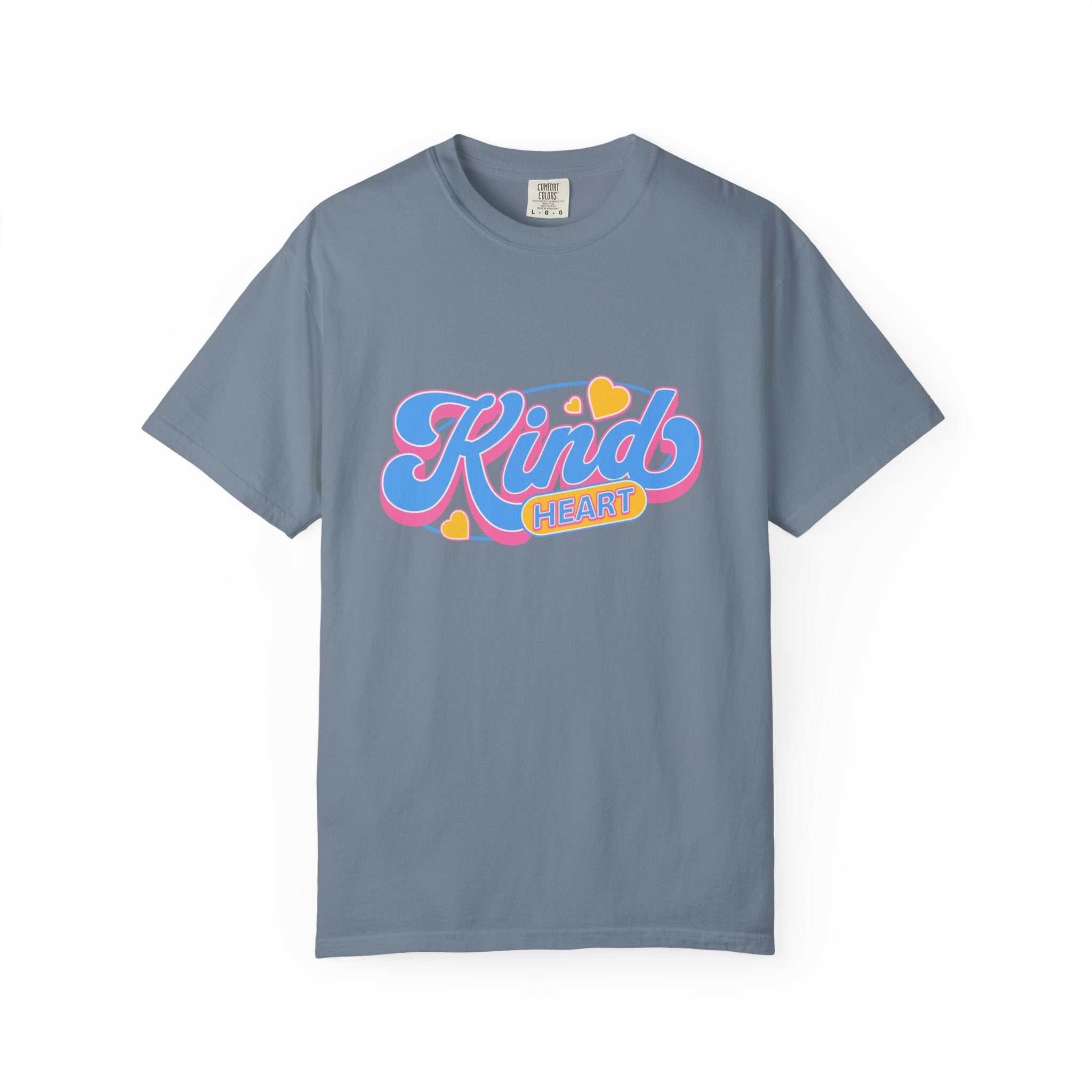 Textured Kind Heart T-Shirt — Retro Script Hearts Tee