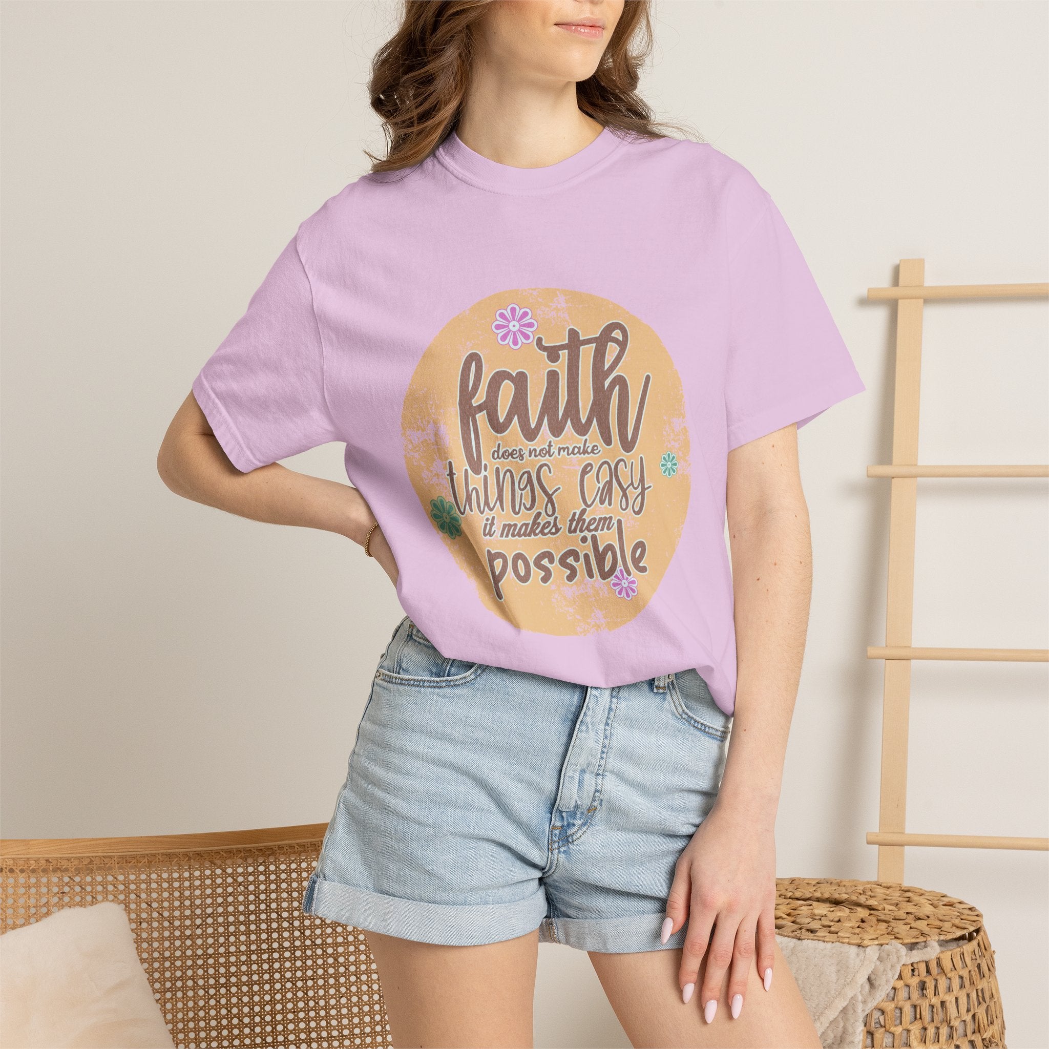 Faith Makes Things Possible T-shirt | Textured Inspirational Typography