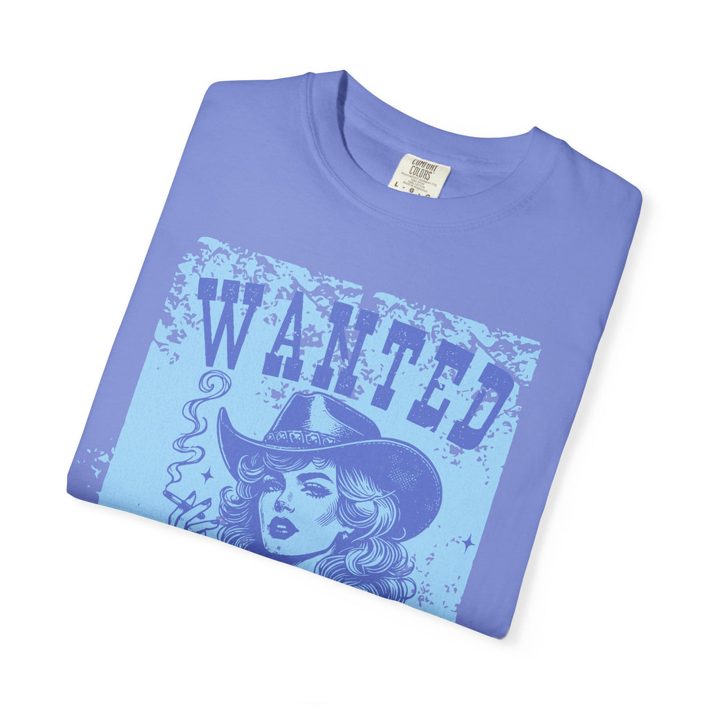 Wanted and Wild Cowboy Cowgirl  Textured T-Shirt