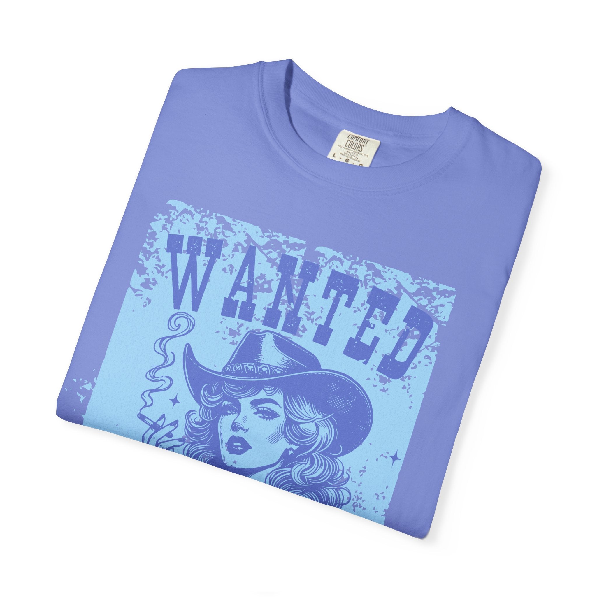 Wanted and Wild Cowboy Cowgirl  Textured T-Shirt