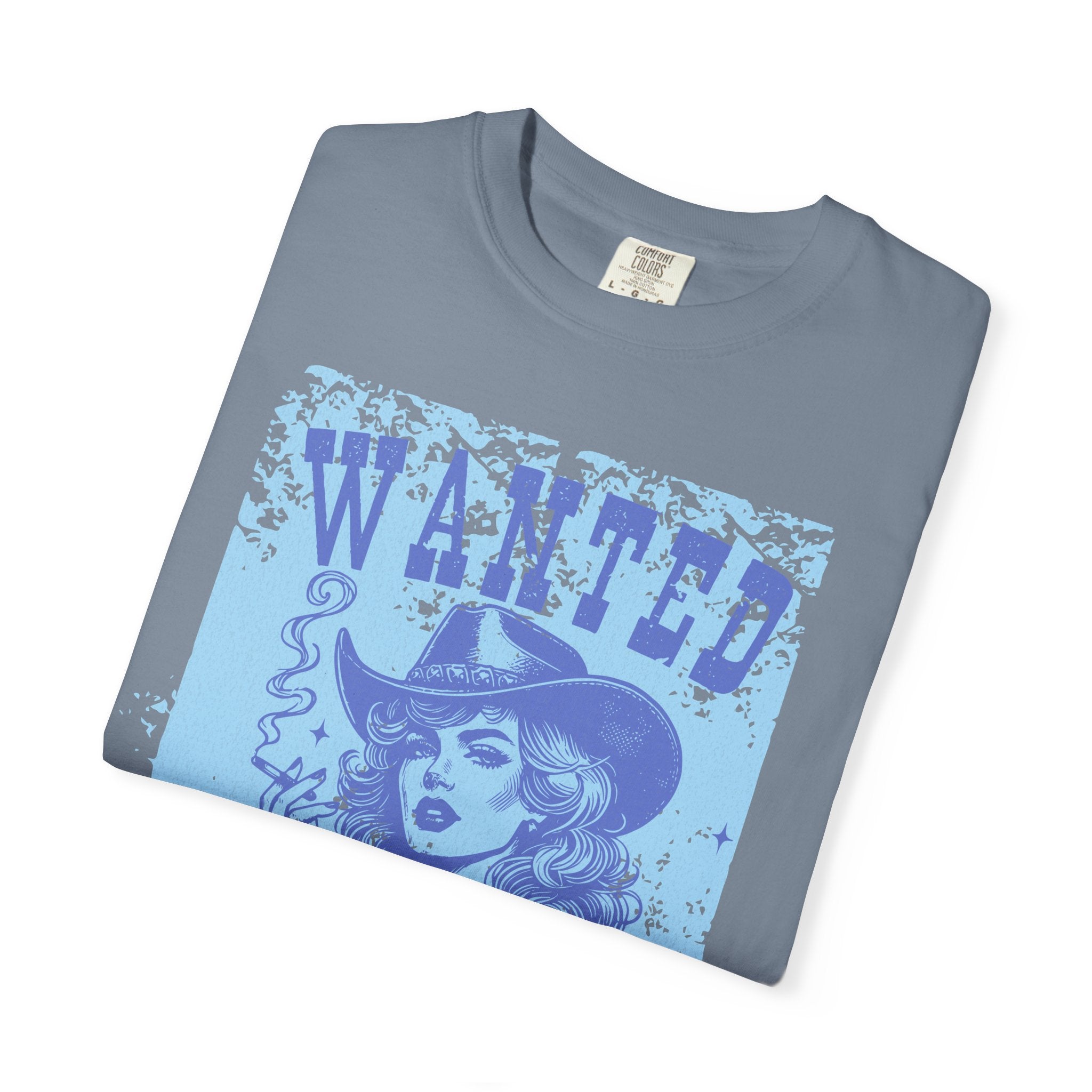 Wanted and Wild Cowboy Cowgirl  Textured T-Shirt