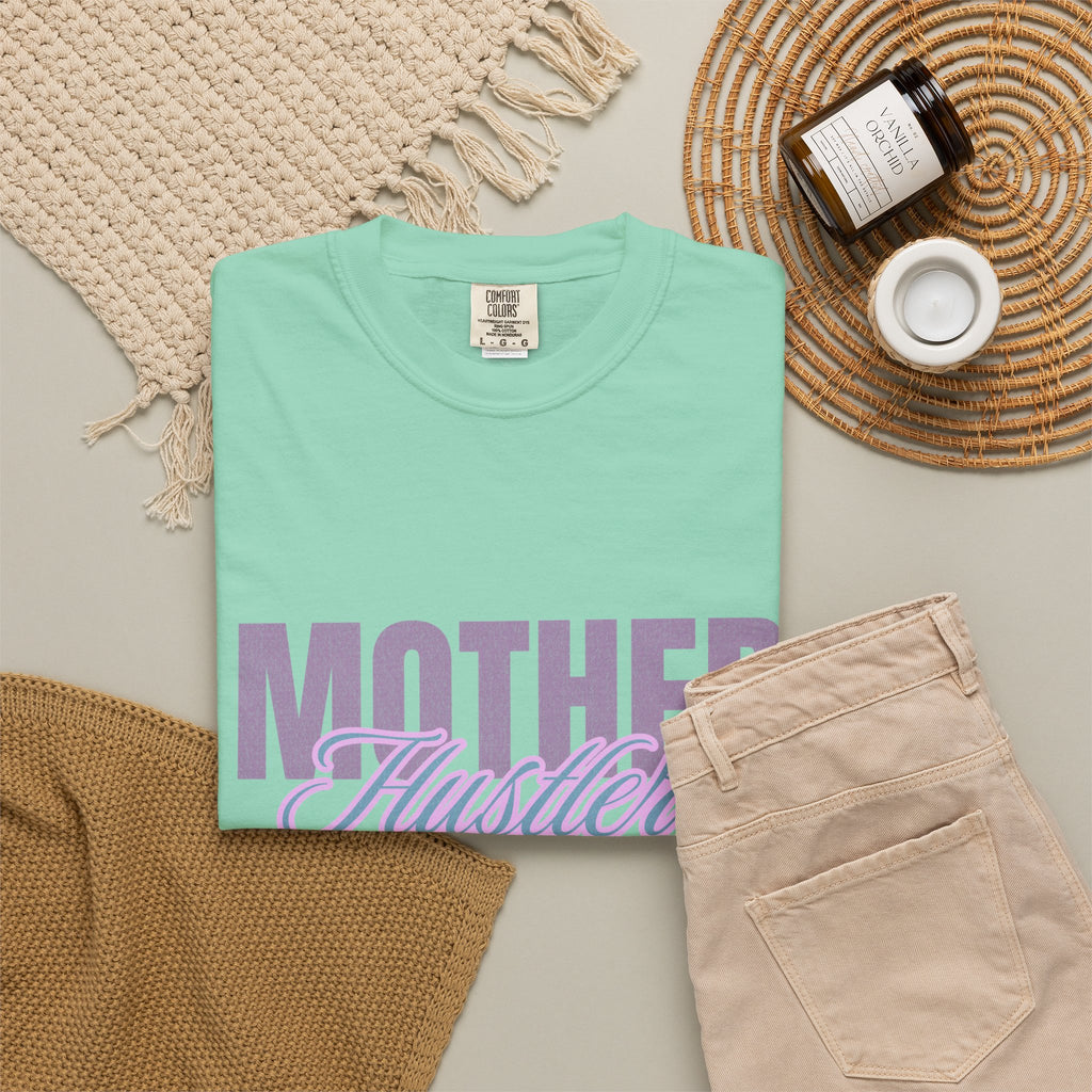 Retro Mother Hustler Vintage Tee Textured Garment-Dyed T-shirt