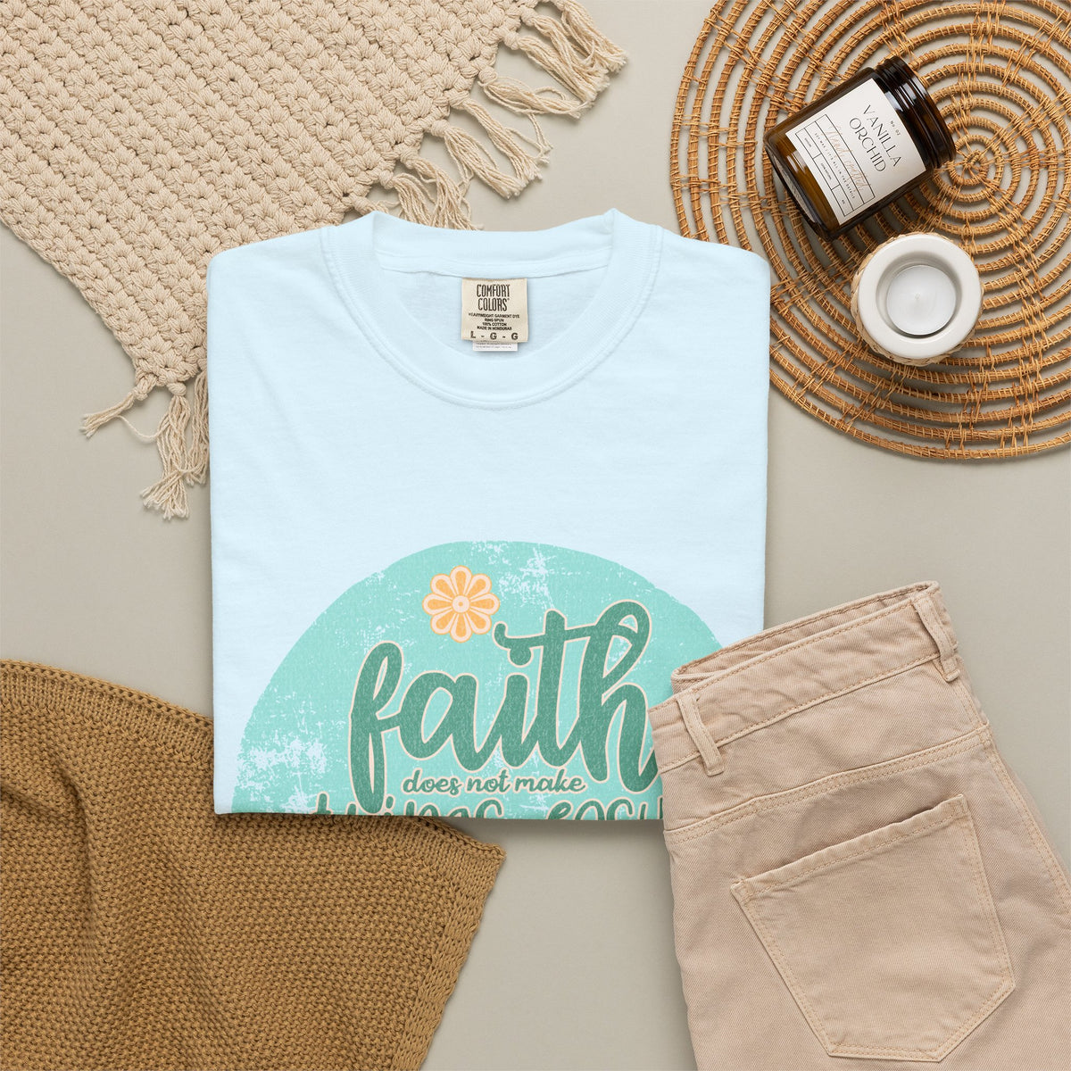 Faith Makes All Things Possible T-Shirt |Textured Inspirational Tee