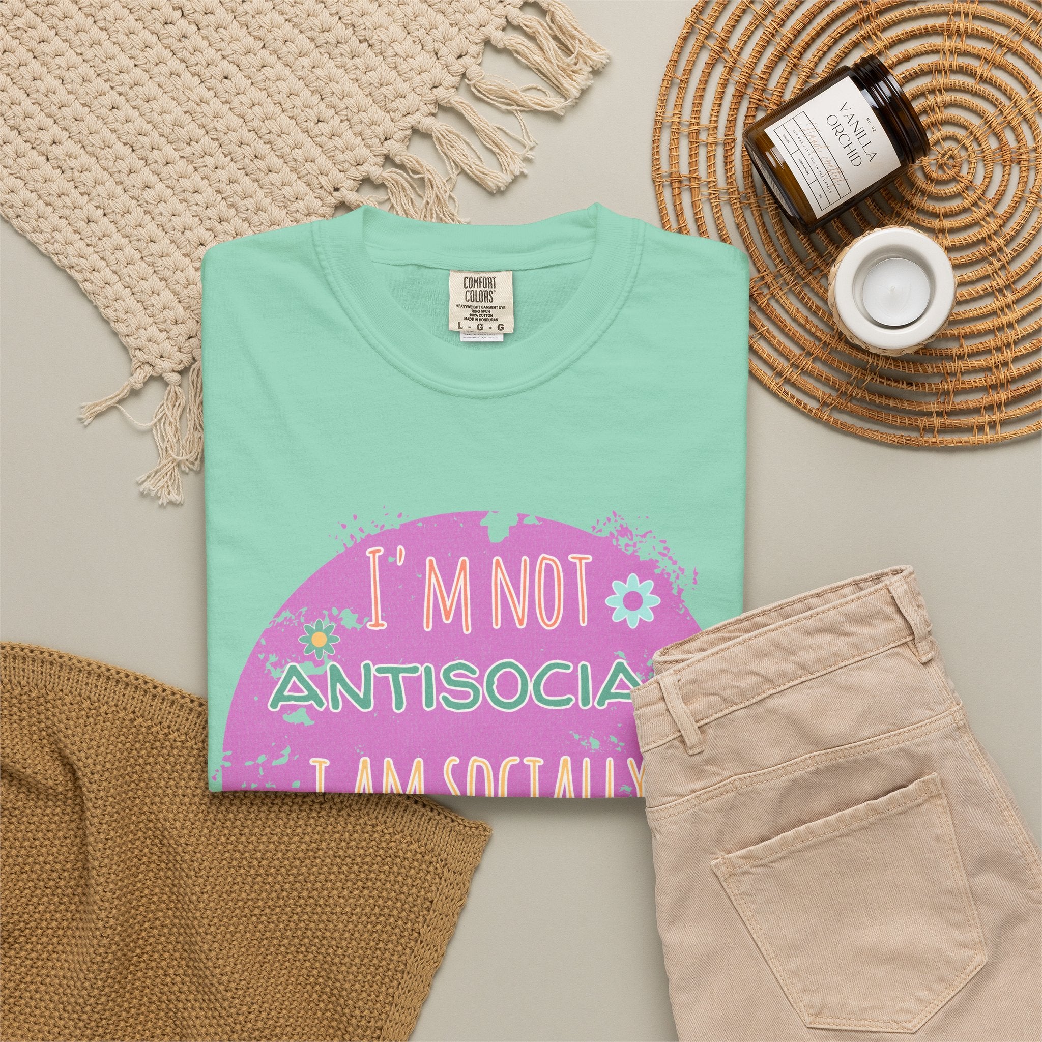 Textured I'm Not Antisocial I Am Socially Selective T-Shirt