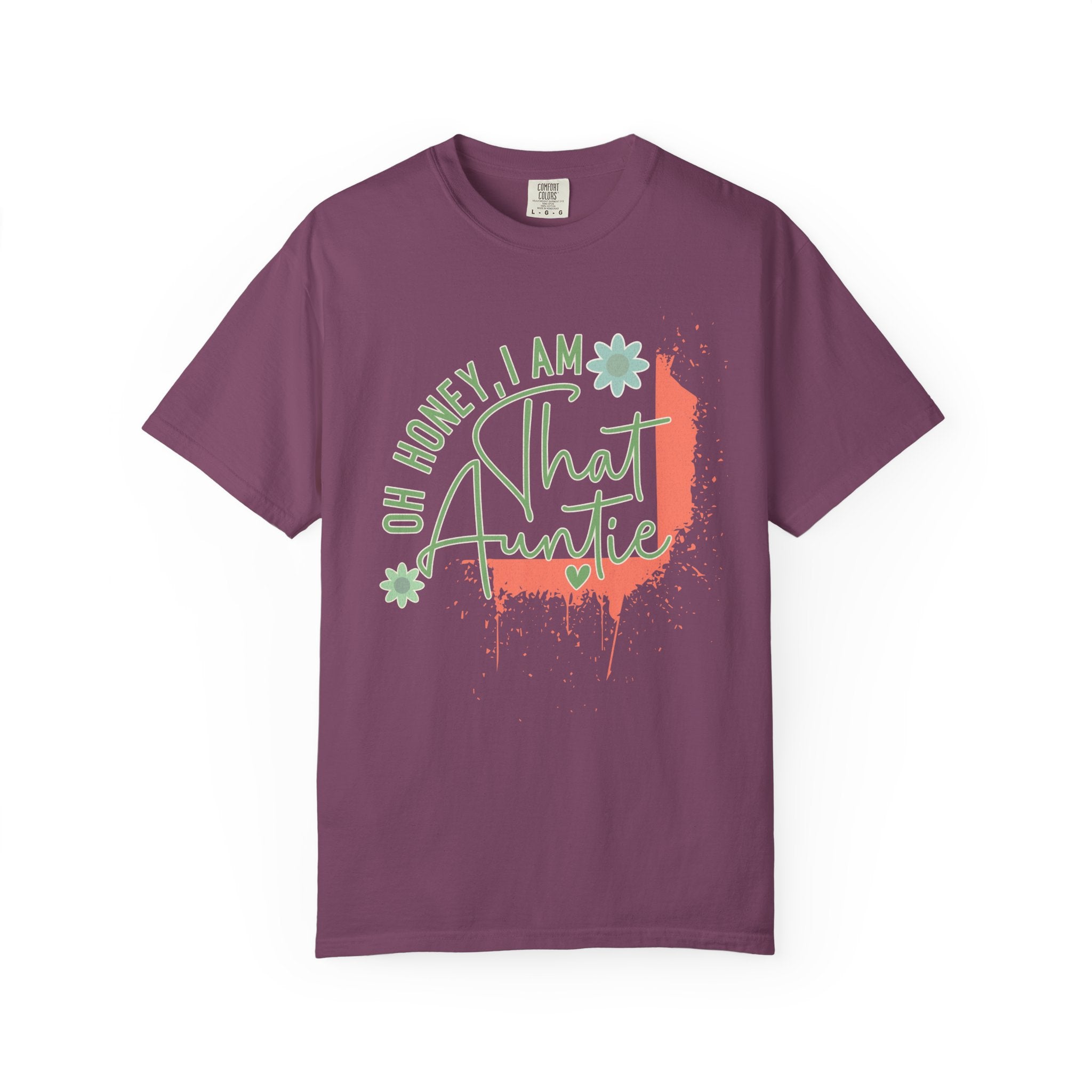 That Auntie Textured T-Shirt — "Oh Honey, I Am That Auntie" Graphic Tee