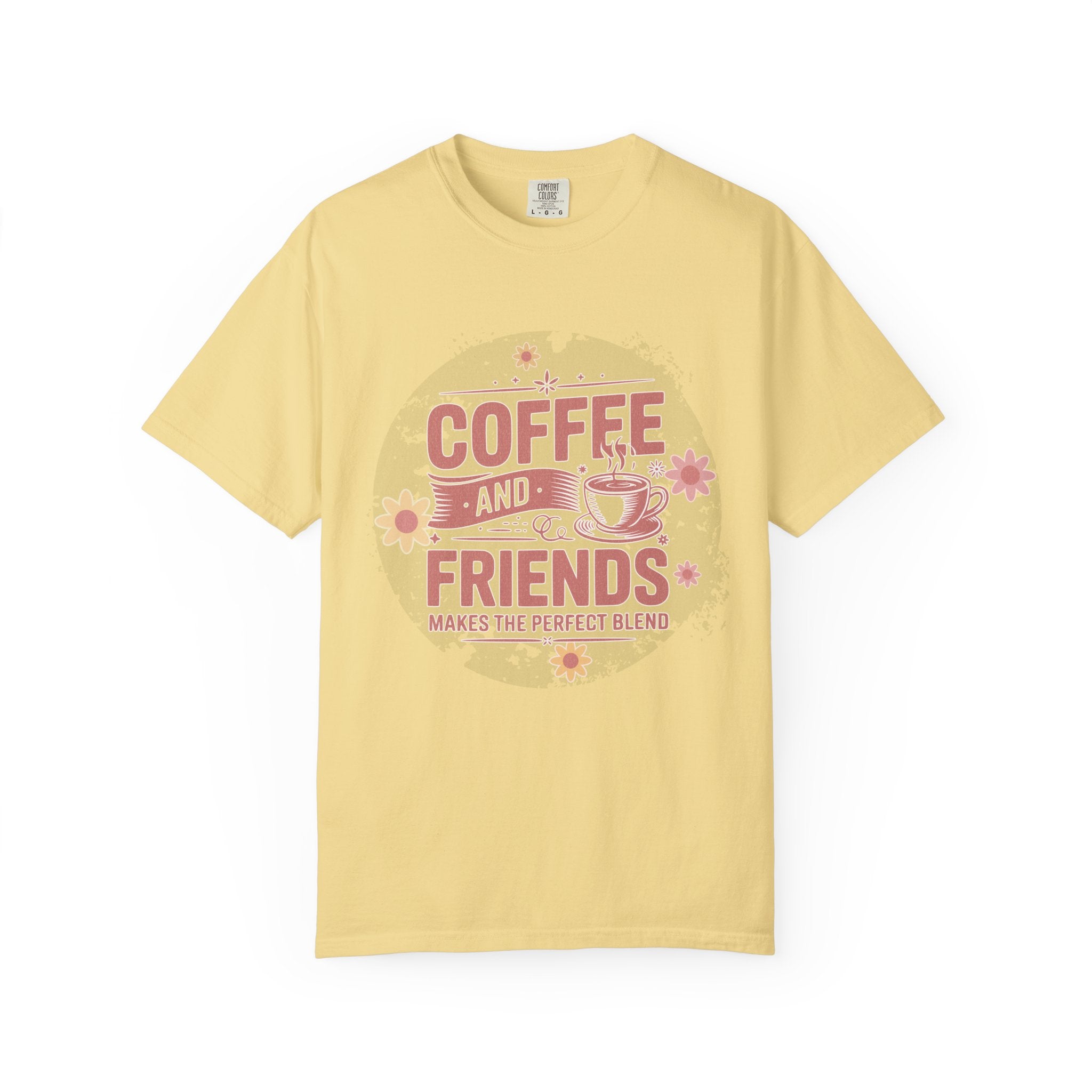 Coffee and Friends Textured T-Shirt — 'Makes the Perfect Blend' Casual Tee