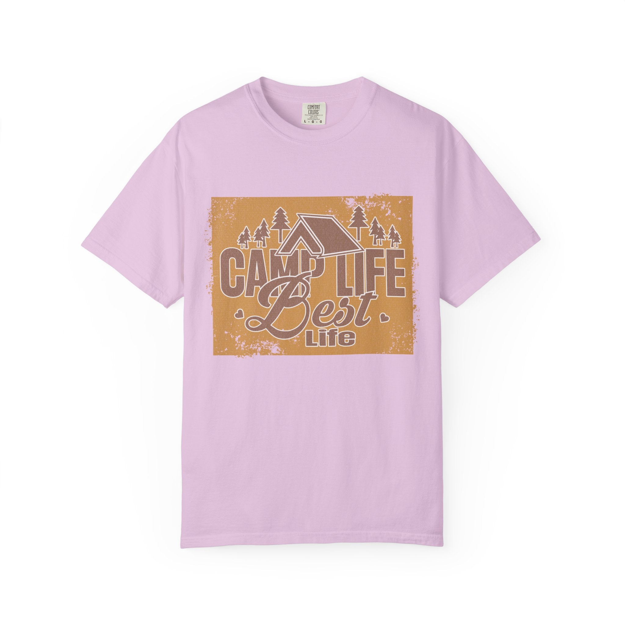 Textured Camp Life Is Best T-Shirt — Vintage Camping Graphic Tee