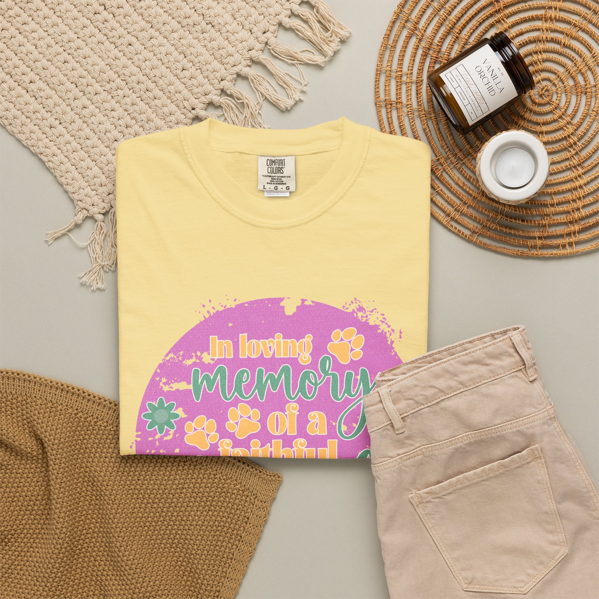 Textured Retro Faithful Friend Memorial Tee