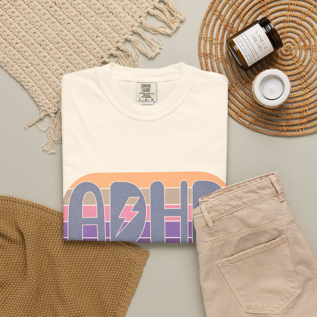 ADHD I Go My Own Way Tee — Retro Lightning Graphic T-Shirt