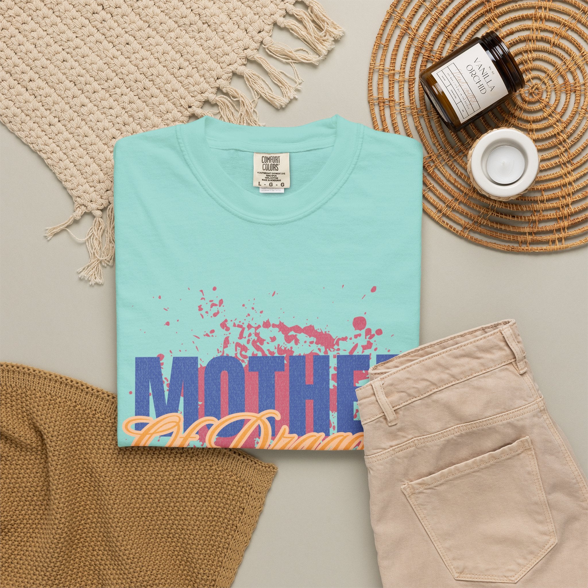 Mother of Dragons Textured T-Shirt — Bold Fantasy Tribute Tee
