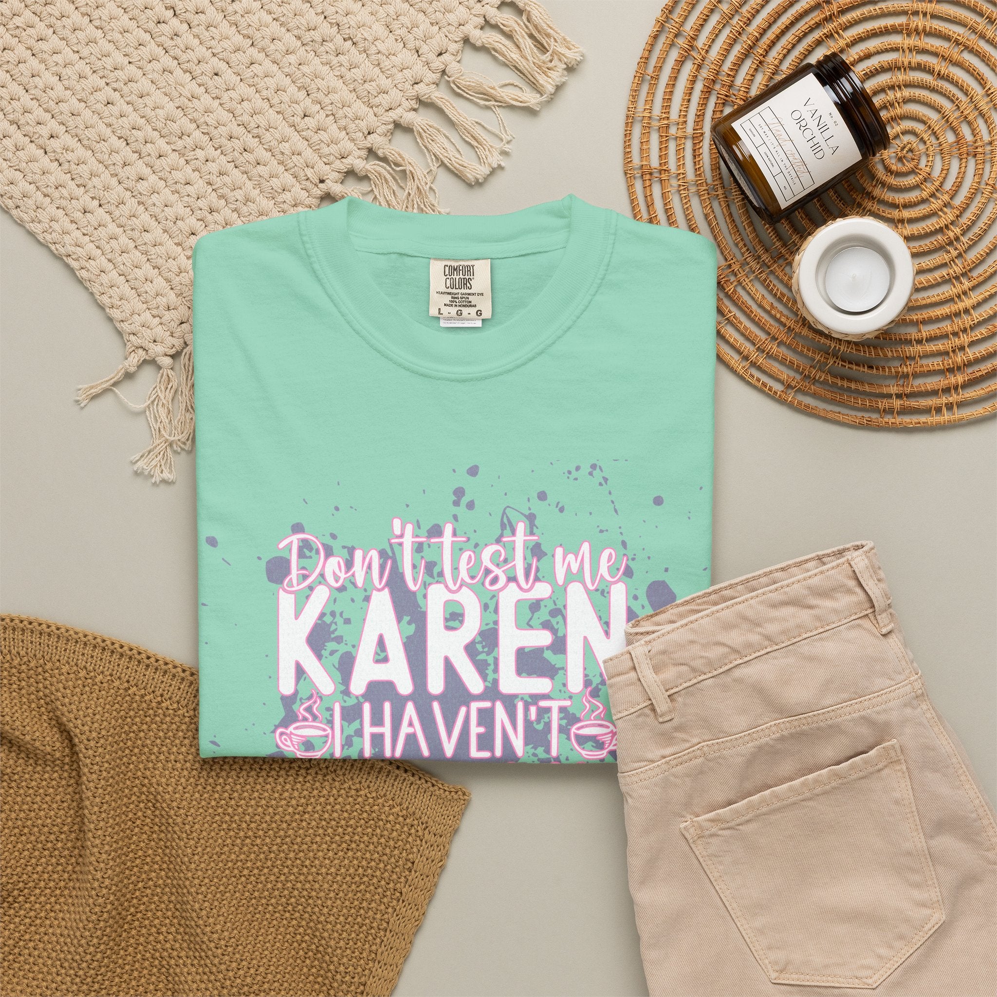Textured Retro Karen Coffee Graphic Tee