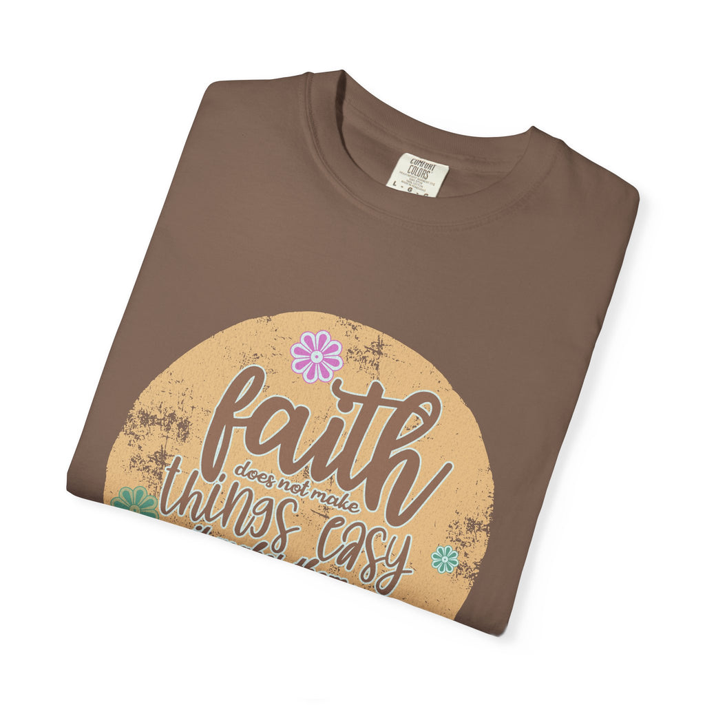 Faith Makes Things Possible T-shirt | Textured Inspirational Typography
