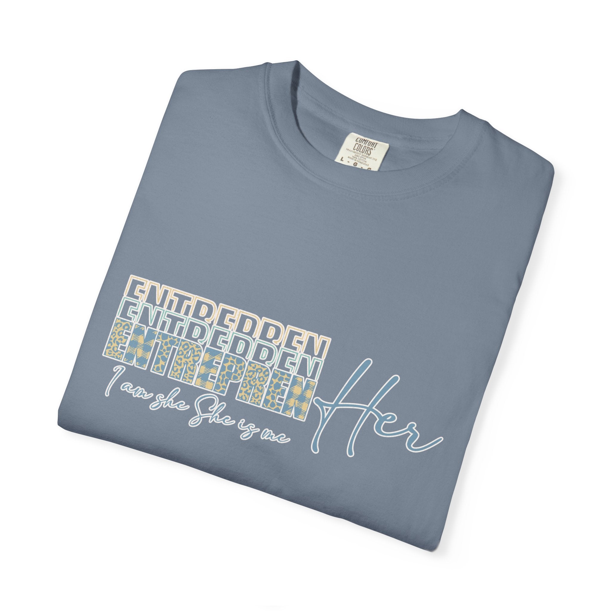 EntreprenHer Leopard Print Script Tee — "I run this, She runs you" Inspirational Graphic Tee
