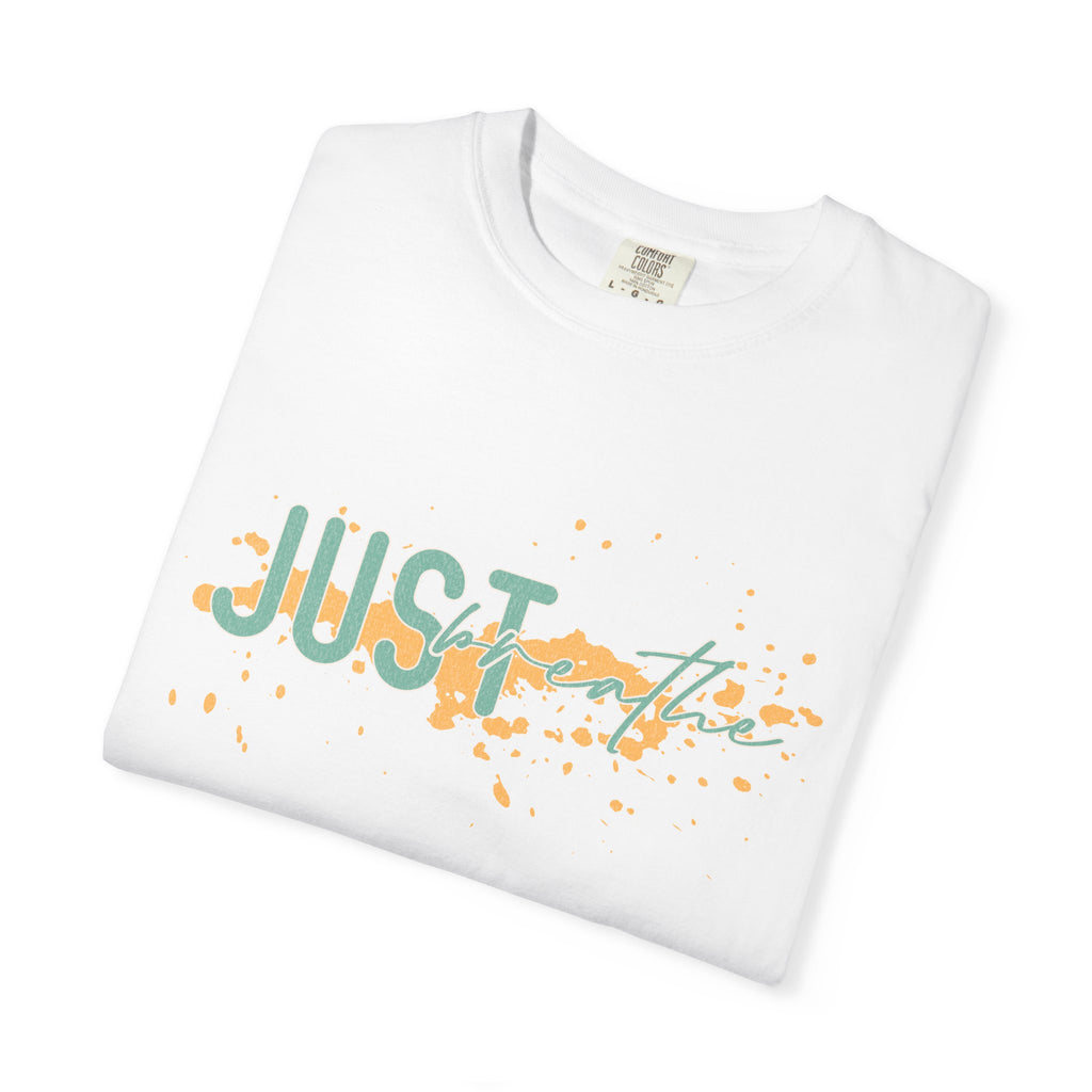 Just Breathe Textured T-Shirt — Relaxed Inspirational Graphic Tee