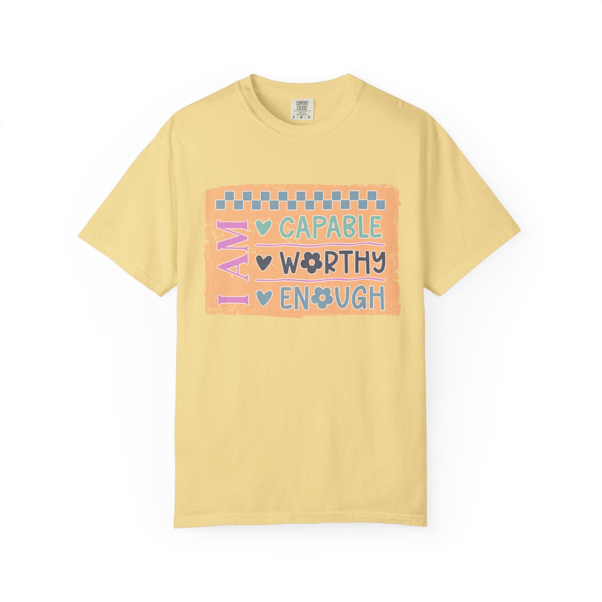 Textured I Am Capable Worthy Tee