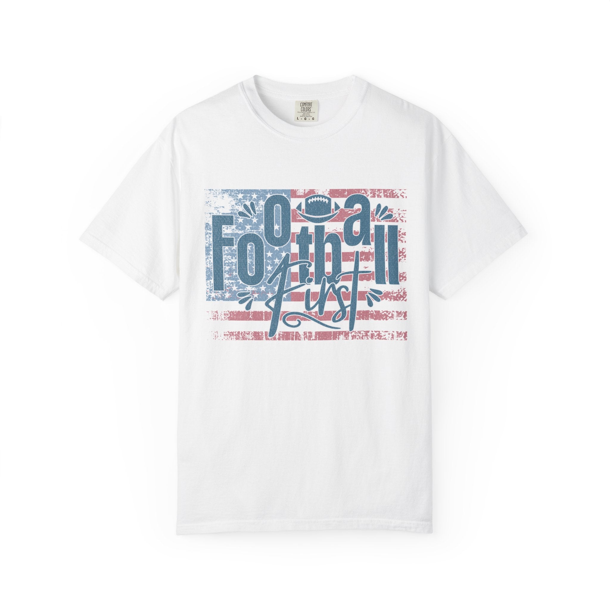 Textured Retro Americana Football First Tee