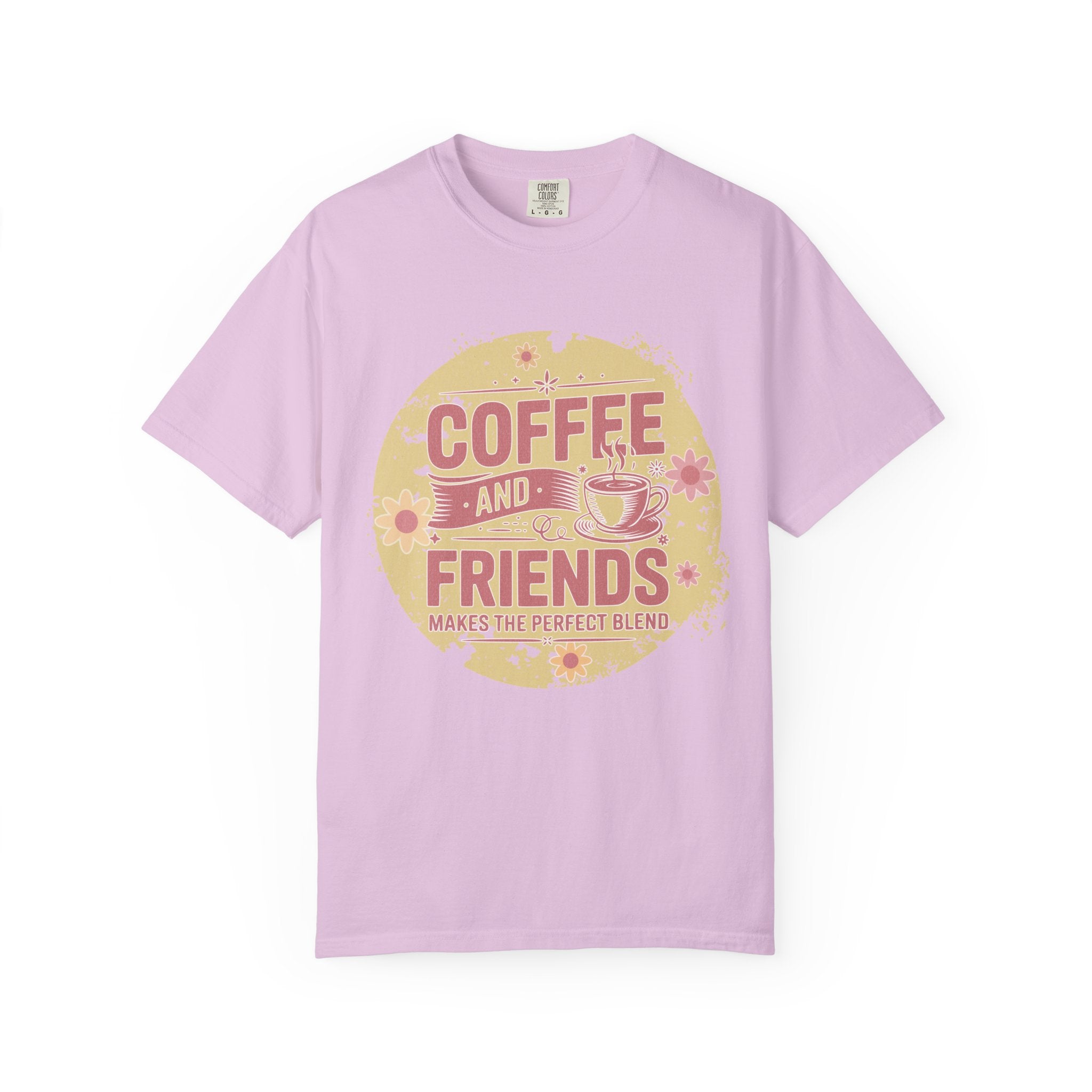 Coffee and Friends Textured T-Shirt — 'Makes the Perfect Blend' Casual Tee