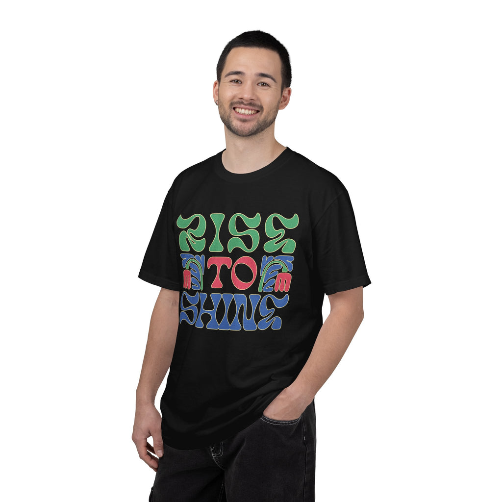 Rise to Shine T-shirt | Retro Psychedelic Lettering