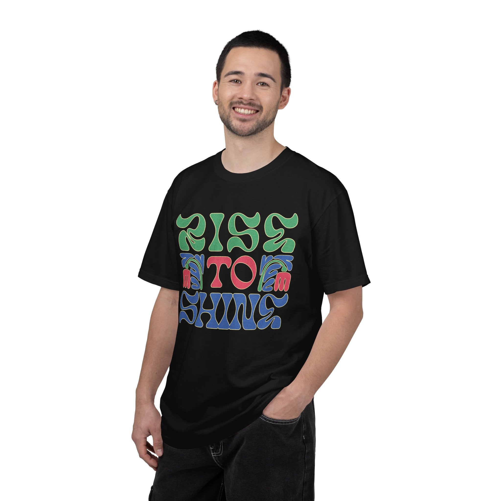 Rise to Shine T-shirt | Retro Psychedelic Lettering