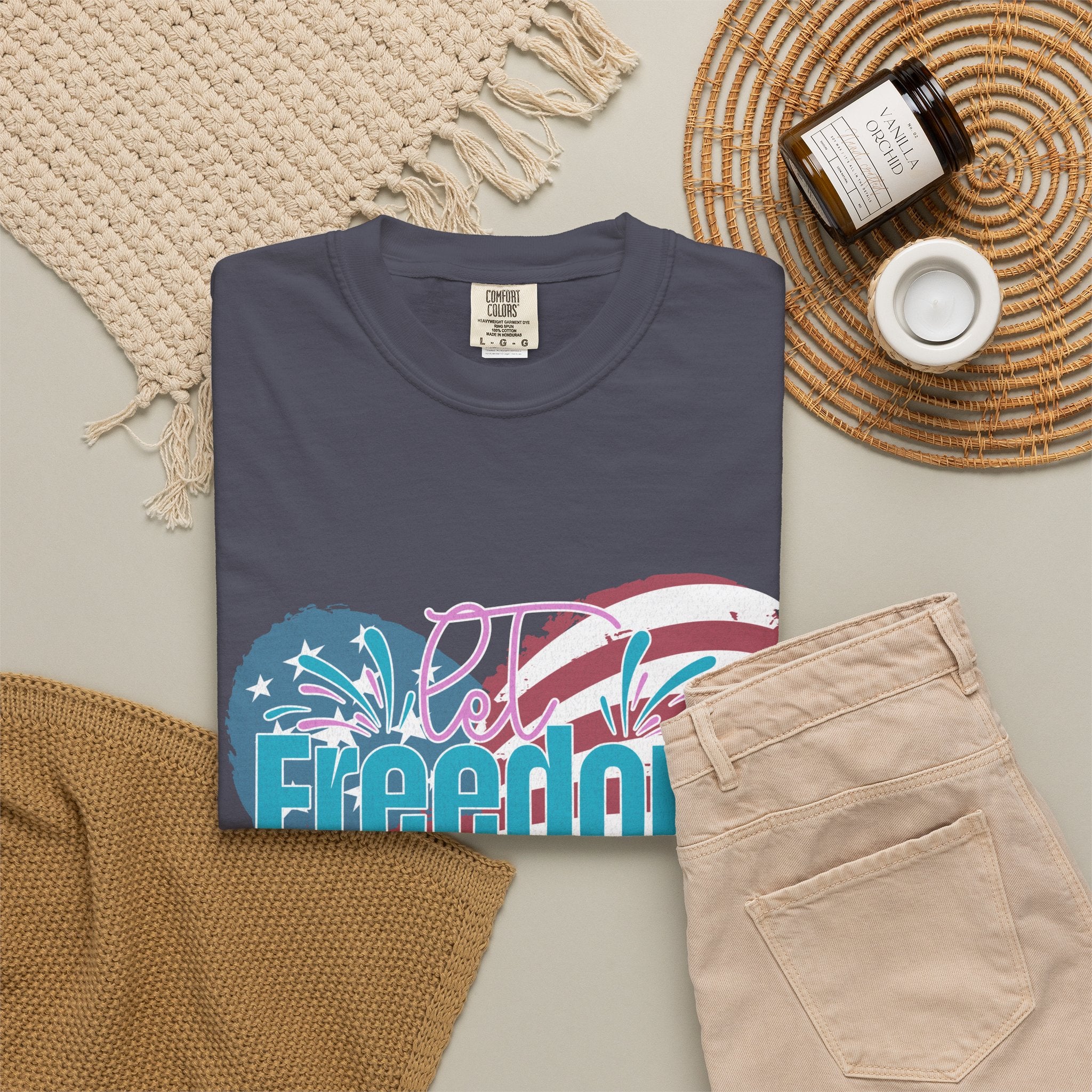 Let Freedom Ring Patriotic  Textured Shirt