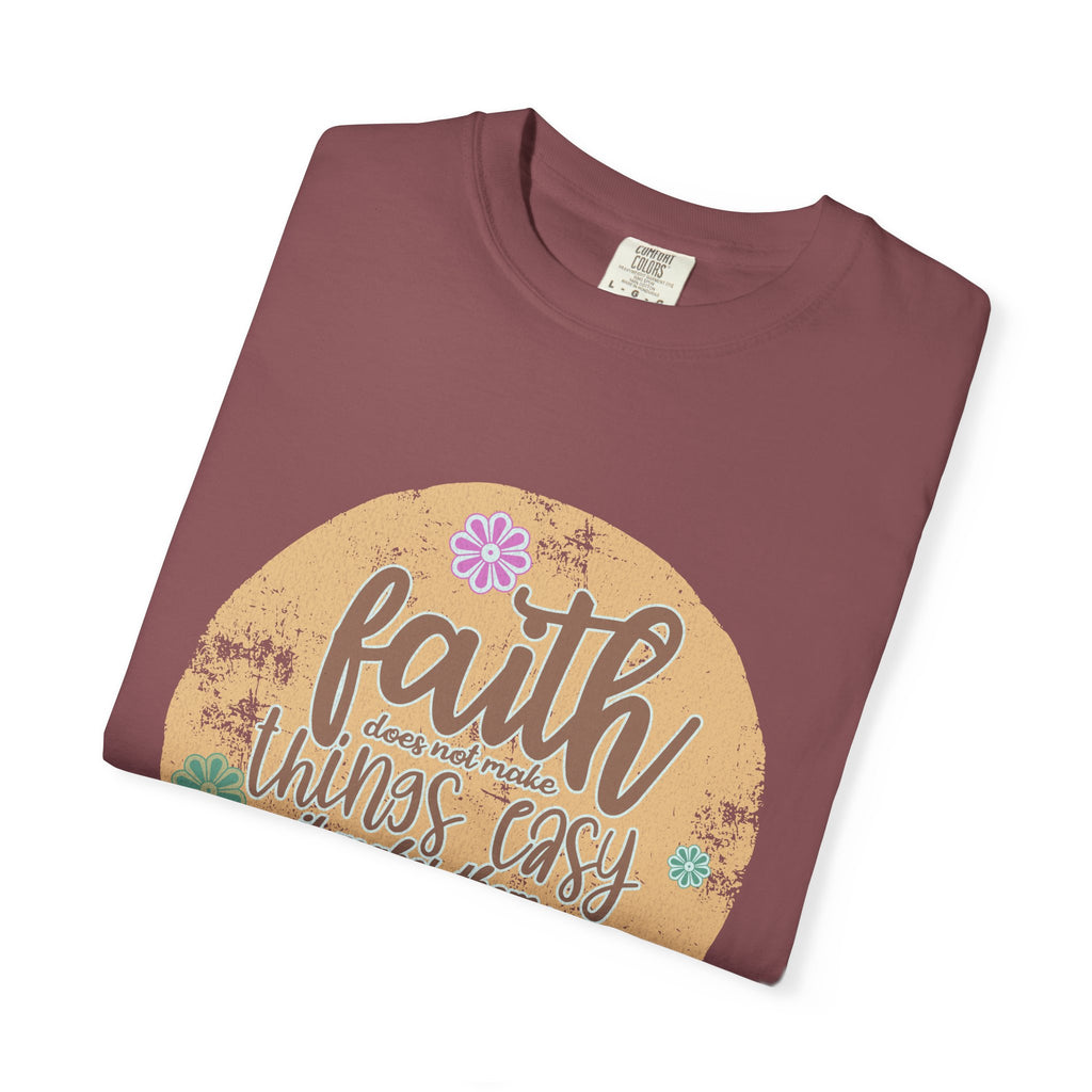 Faith Makes Things Possible T-shirt | Textured Inspirational Typography