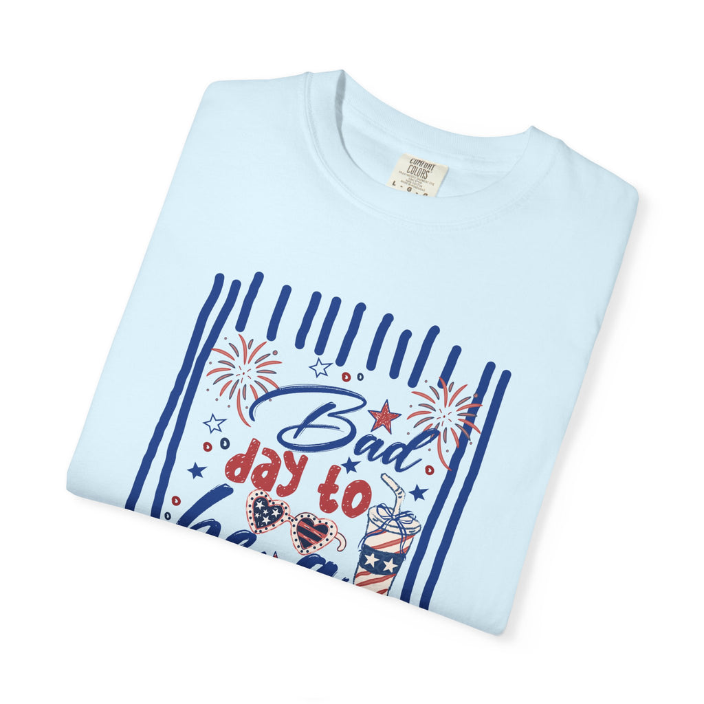 Hot Dog Patriotic Graphic T-Shirt — "Bad Day to Be a Hot Dog" 4th of July Tee