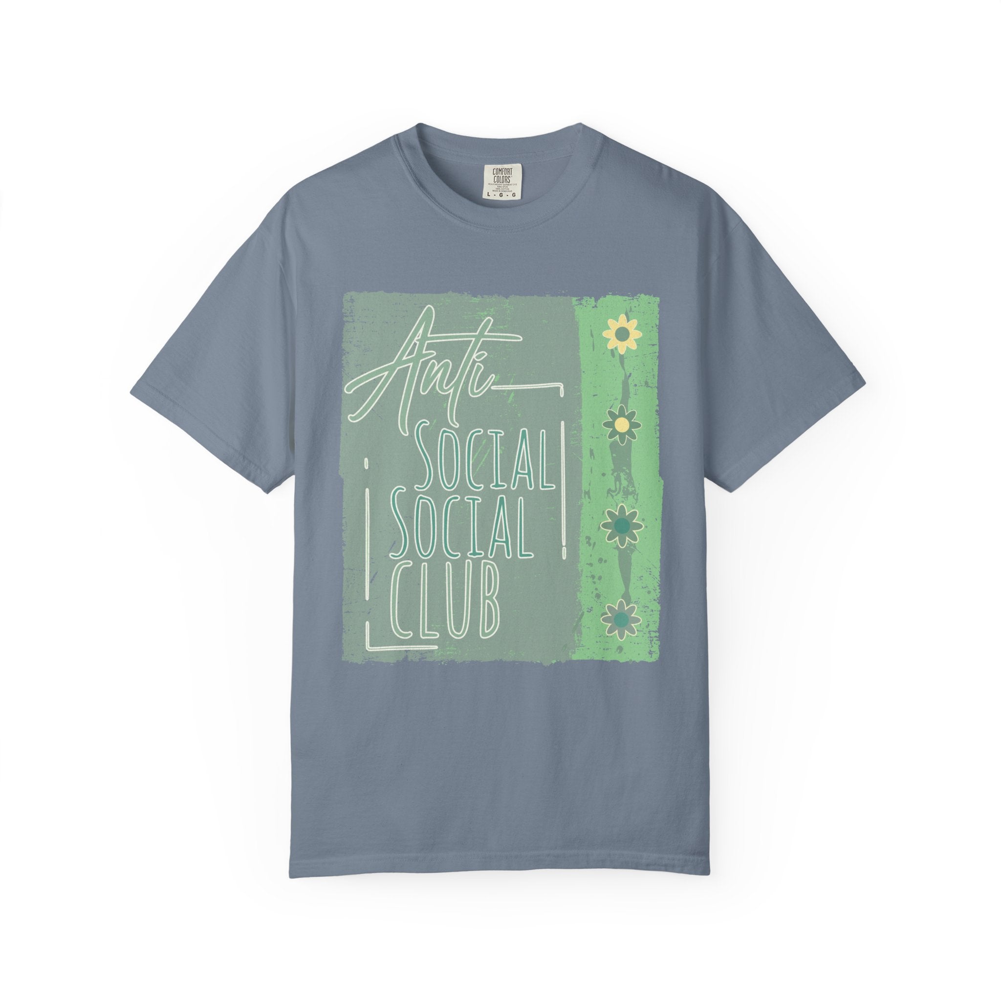 Textured Anti Social Social Club Floral Graphic T-Shirt