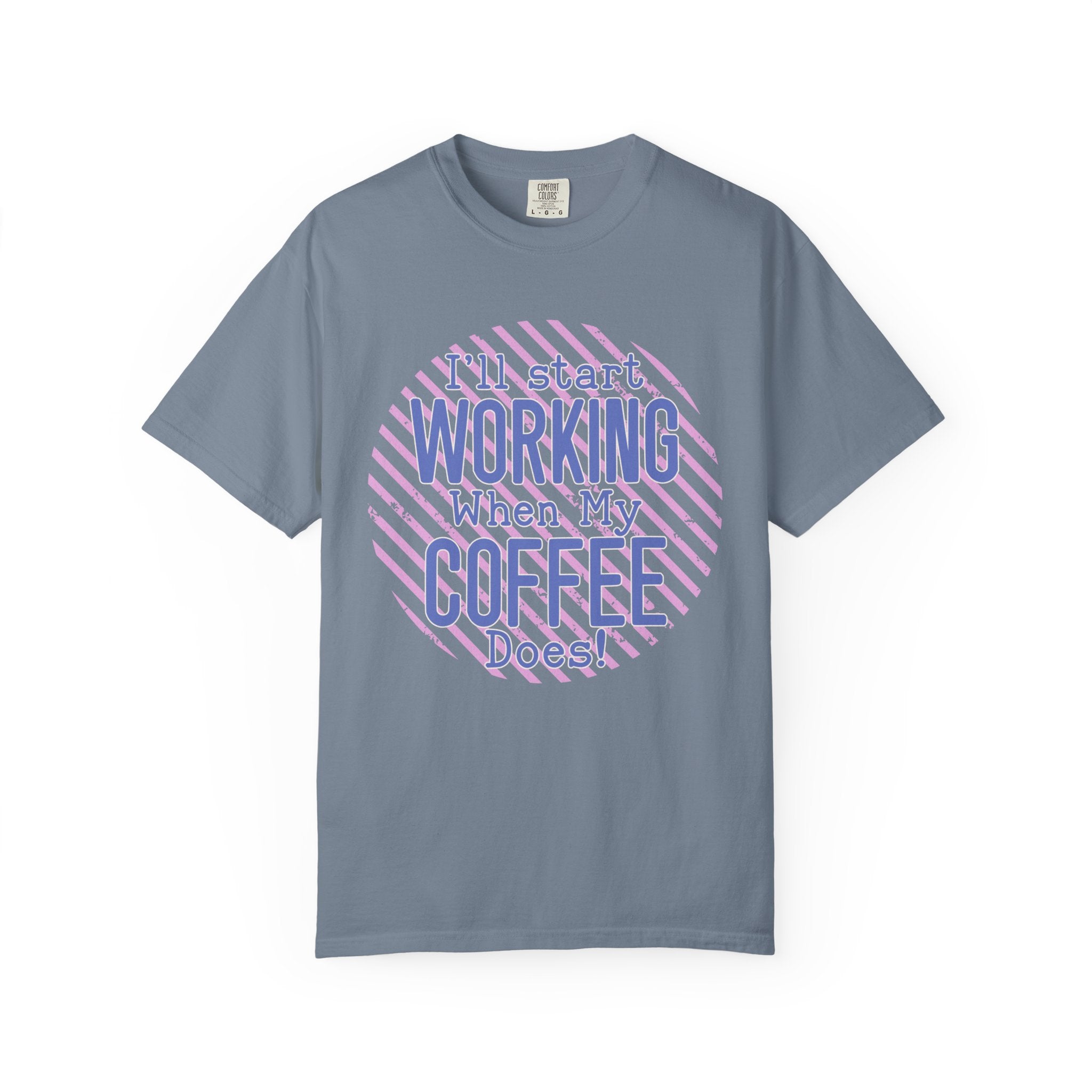 Funny Retro Textured Coffee Work Shirt